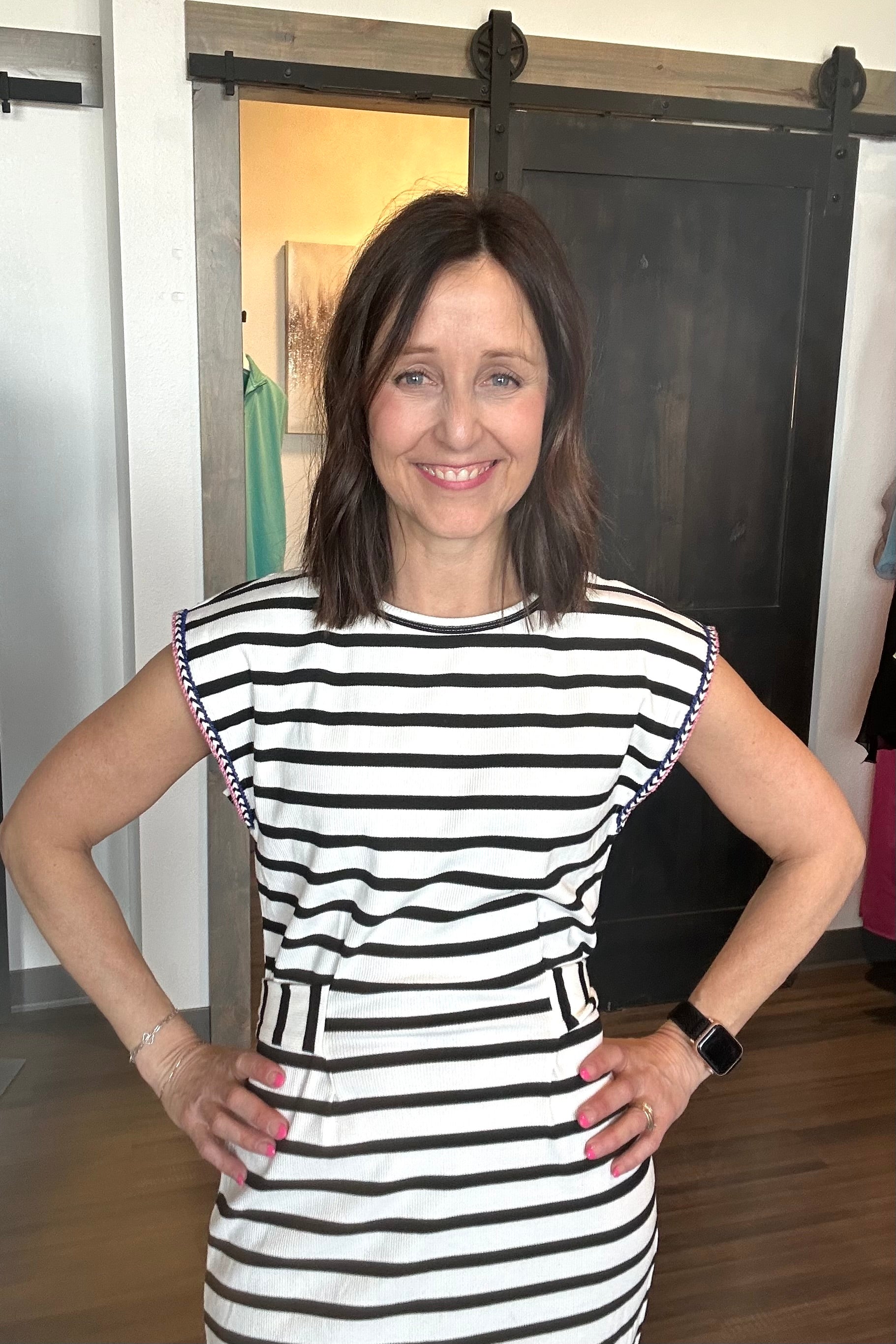 Anna Striped Dress-Dresses-The Funky Zebra Ames-The Funky Zebra Ames, Women's Fashion Boutique in Ames, Iowa