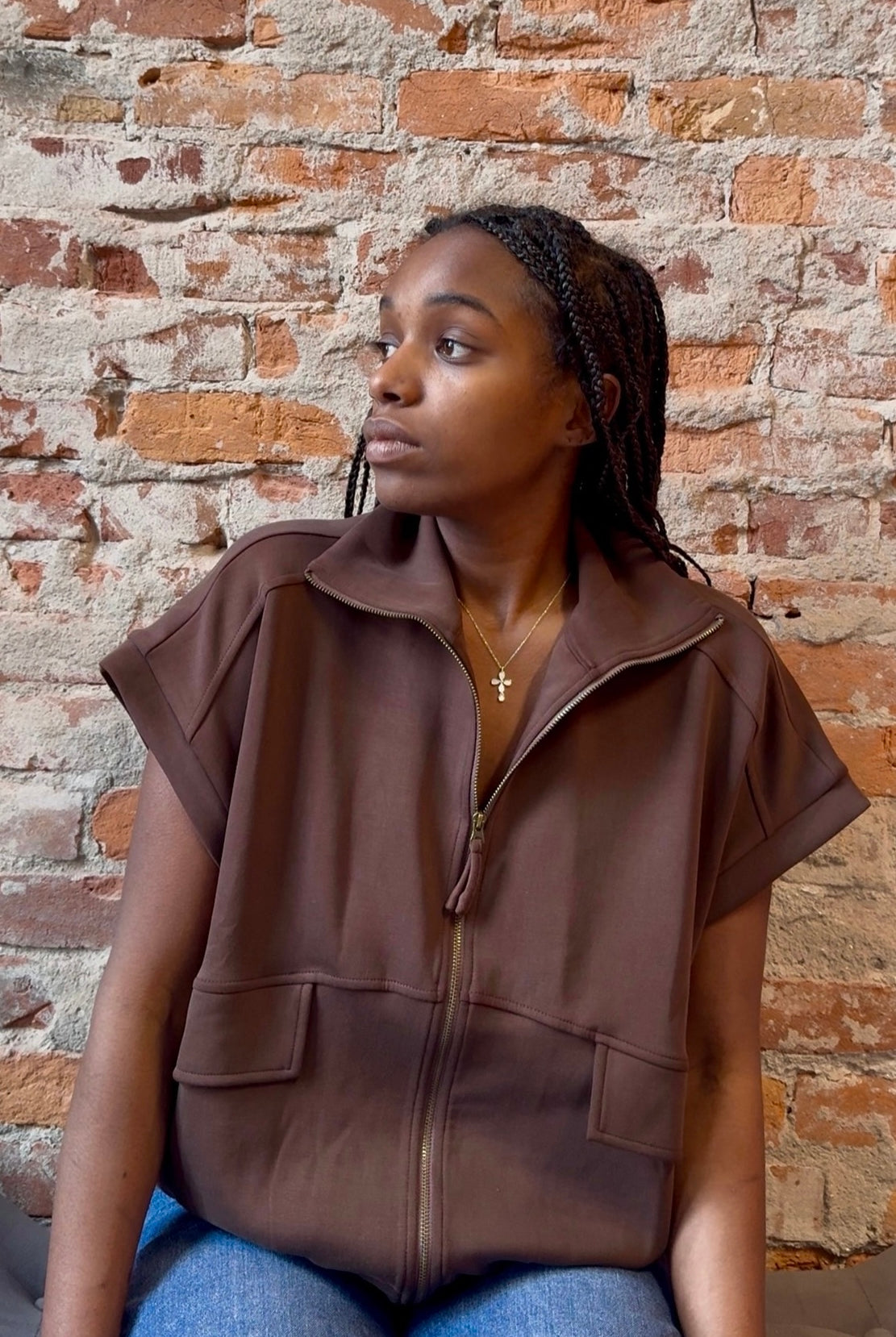 Carrie Short Sleeve Jacket-Jackets-Doe and Rae-The Funky Zebra Ames, Women's Fashion Boutique in Ames, Iowa