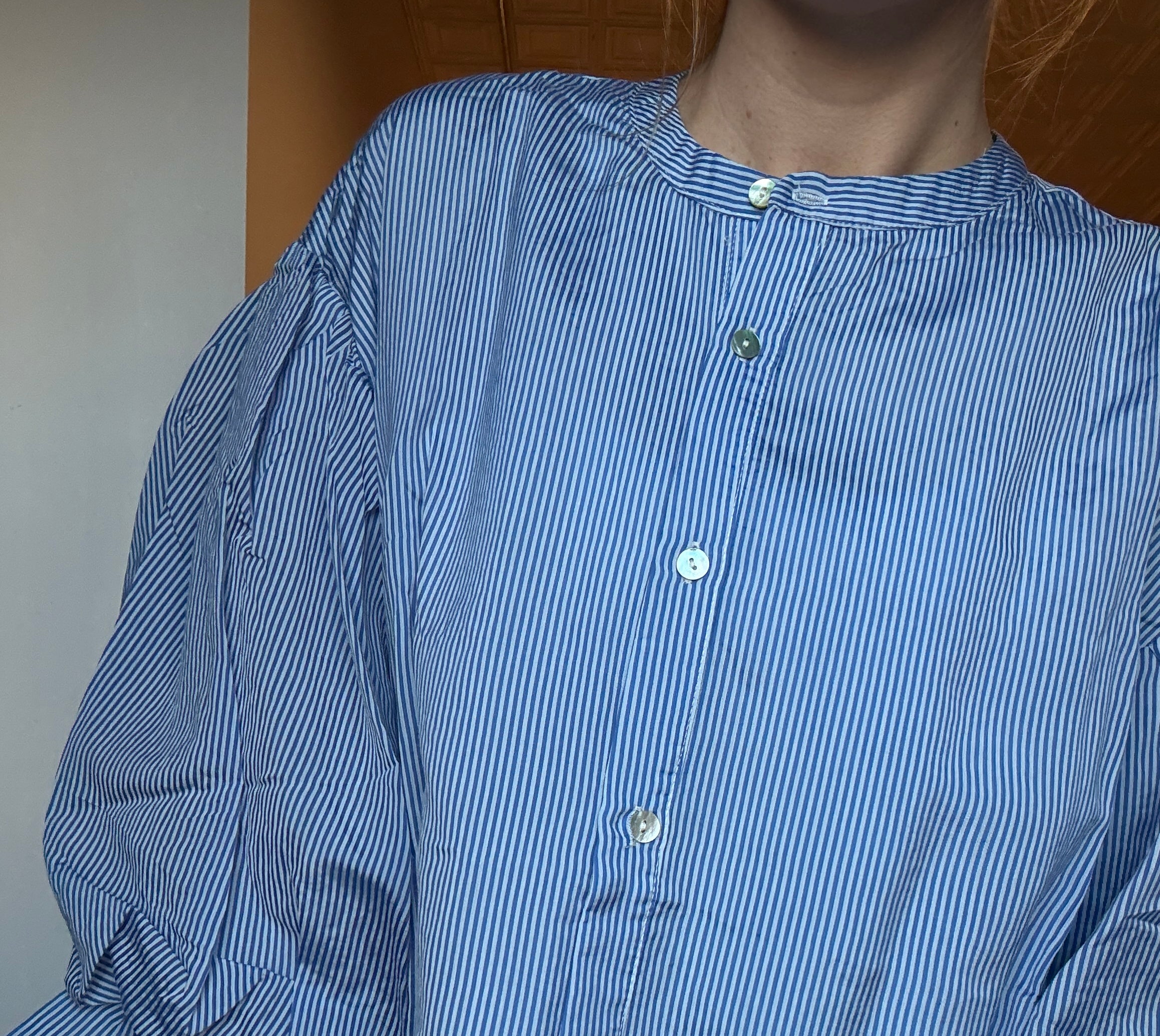 Mary Striped Bubble Sleeve Top-Short Sleeves-fate-The Funky Zebra Ames, Women's Fashion Boutique in Ames, Iowa