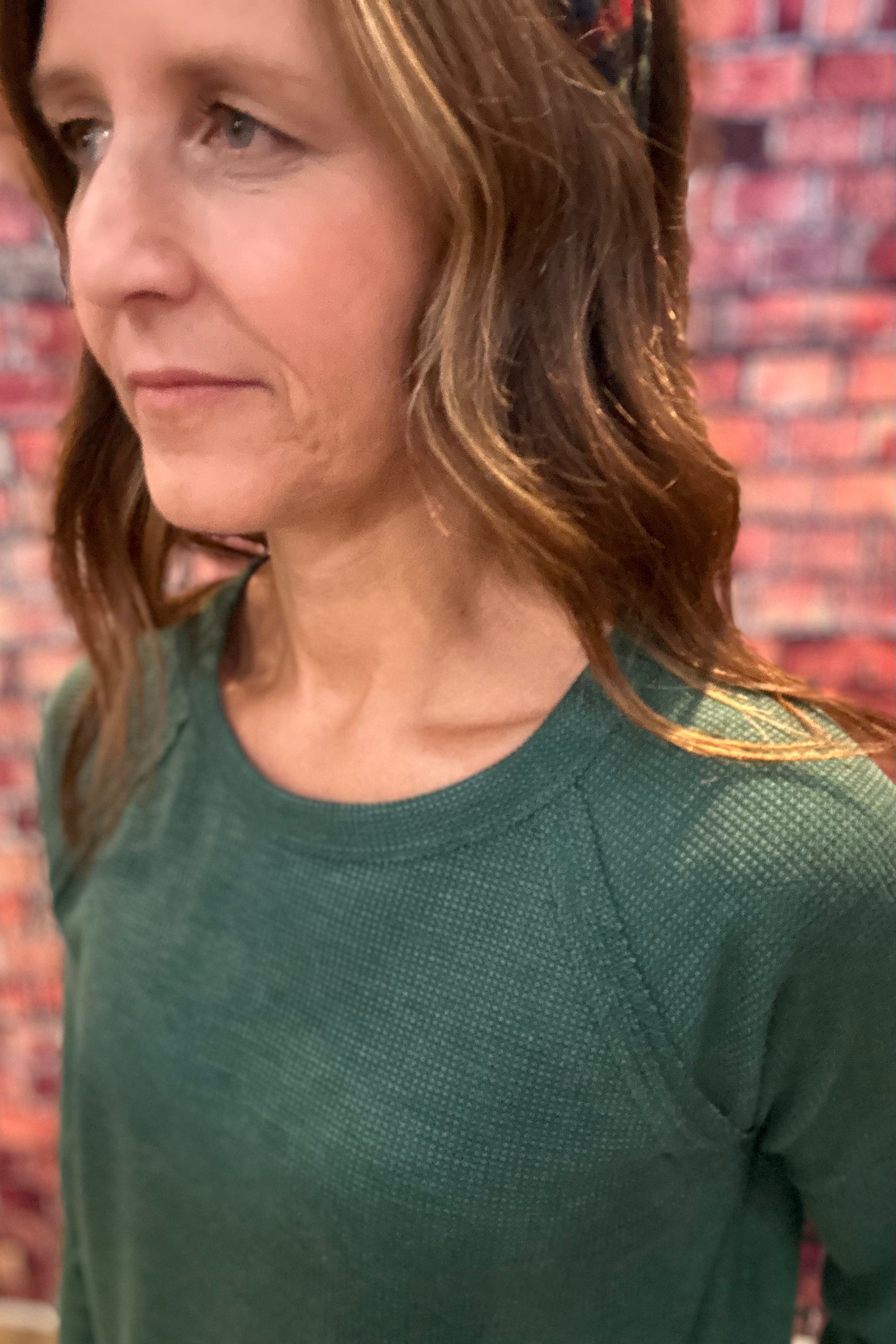 Doorbuster Waffle-Long Sleeves-The Funky Zebra Ames-The Funky Zebra Ames, Women's Fashion Boutique in Ames, Iowa