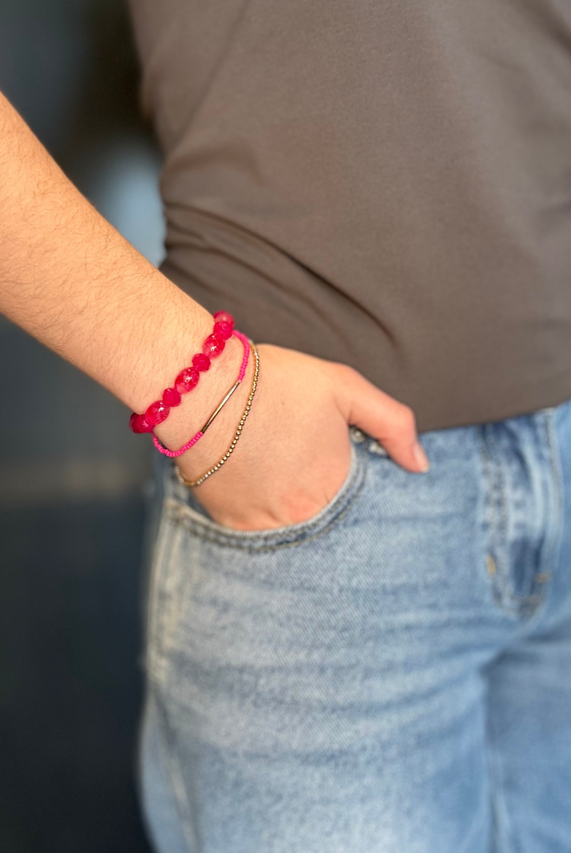 $2.99 Beaded Bracelet-Accessories-The Funky Zebra Ames-The Funky Zebra Ames, Women's Fashion Boutique in Ames, Iowa