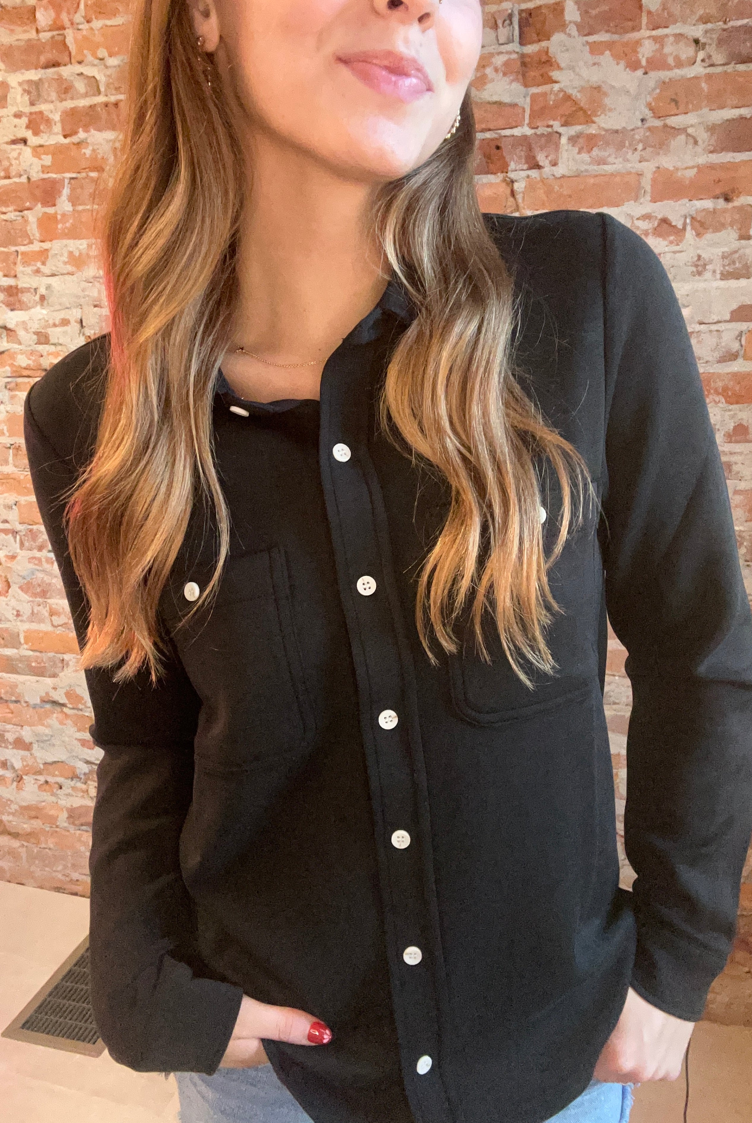 Mildred Long Sleeve Button Down-apparel-Thread and Supply-The Funky Zebra Ames, Women's Fashion Boutique in Ames, Iowa