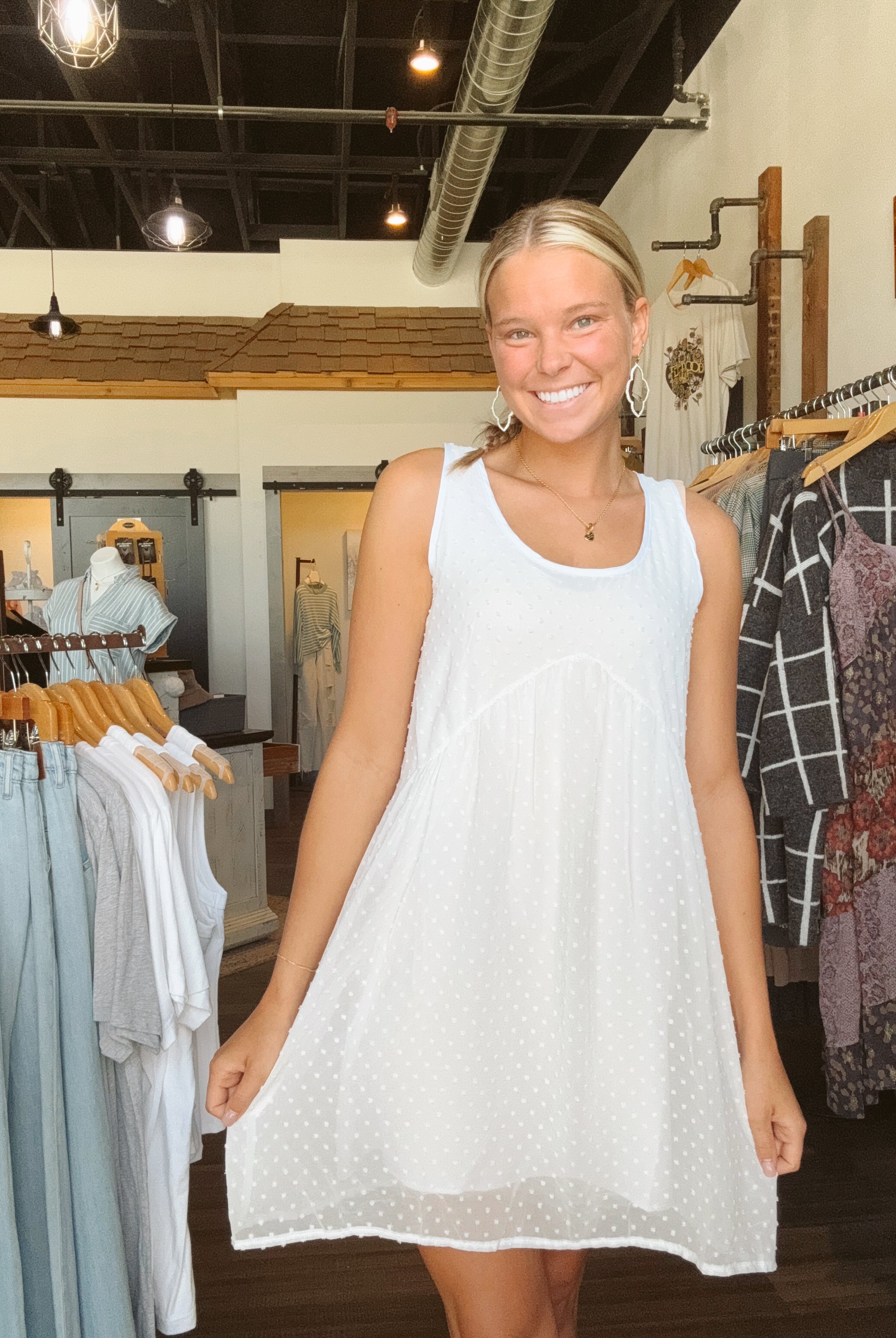 Benson Baby Doll Dress-2 COLORS-Dresses-Zenana-The Funky Zebra Ames, Women's Fashion Boutique in Ames, Iowa