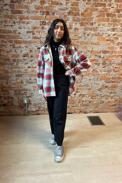 Christmas Shacket-Jackets-Panache Apparel Co.-The Funky Zebra Ames, Women's Fashion Boutique in Ames, Iowa