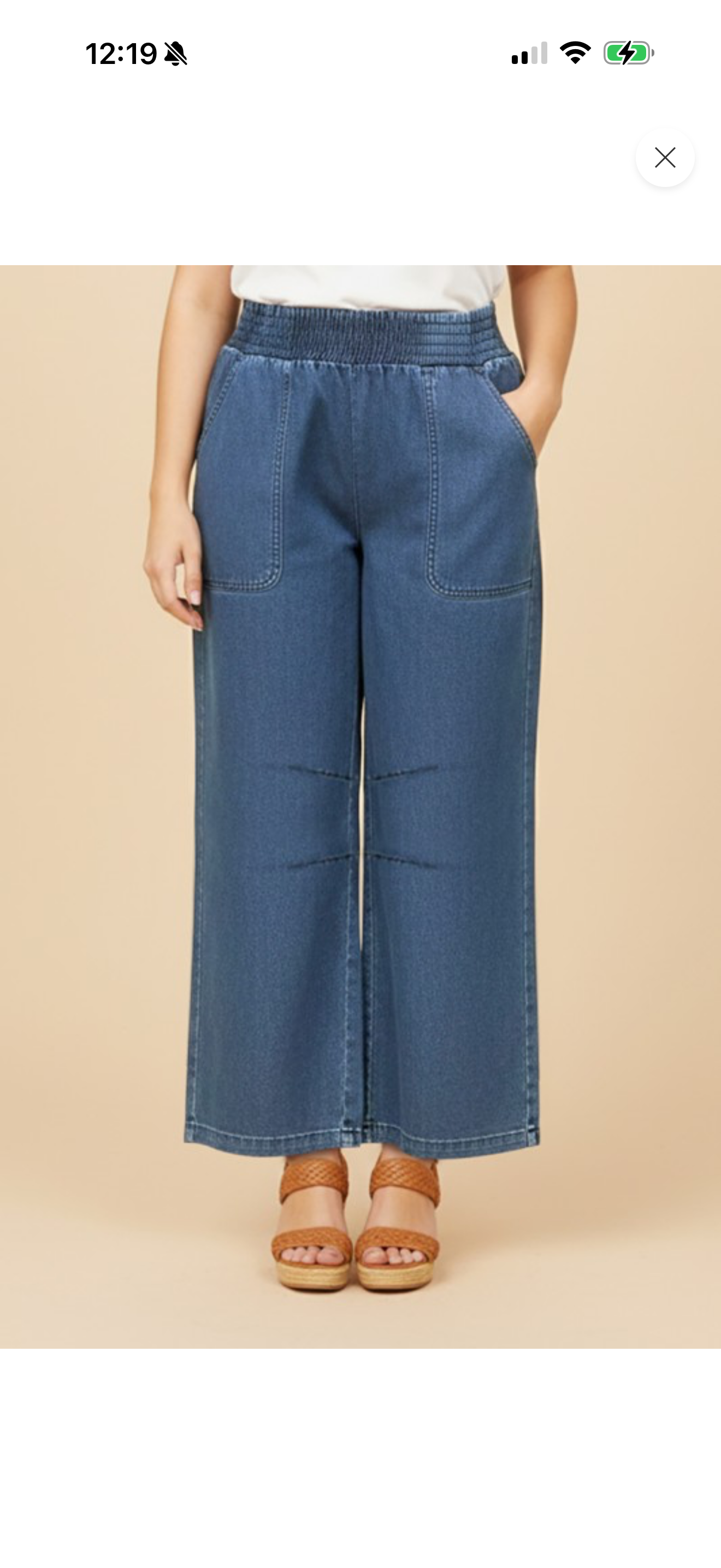Savannah Smocked Denim Pants-pants-Hayden-The Funky Zebra Ames, Women's Fashion Boutique in Ames, Iowa