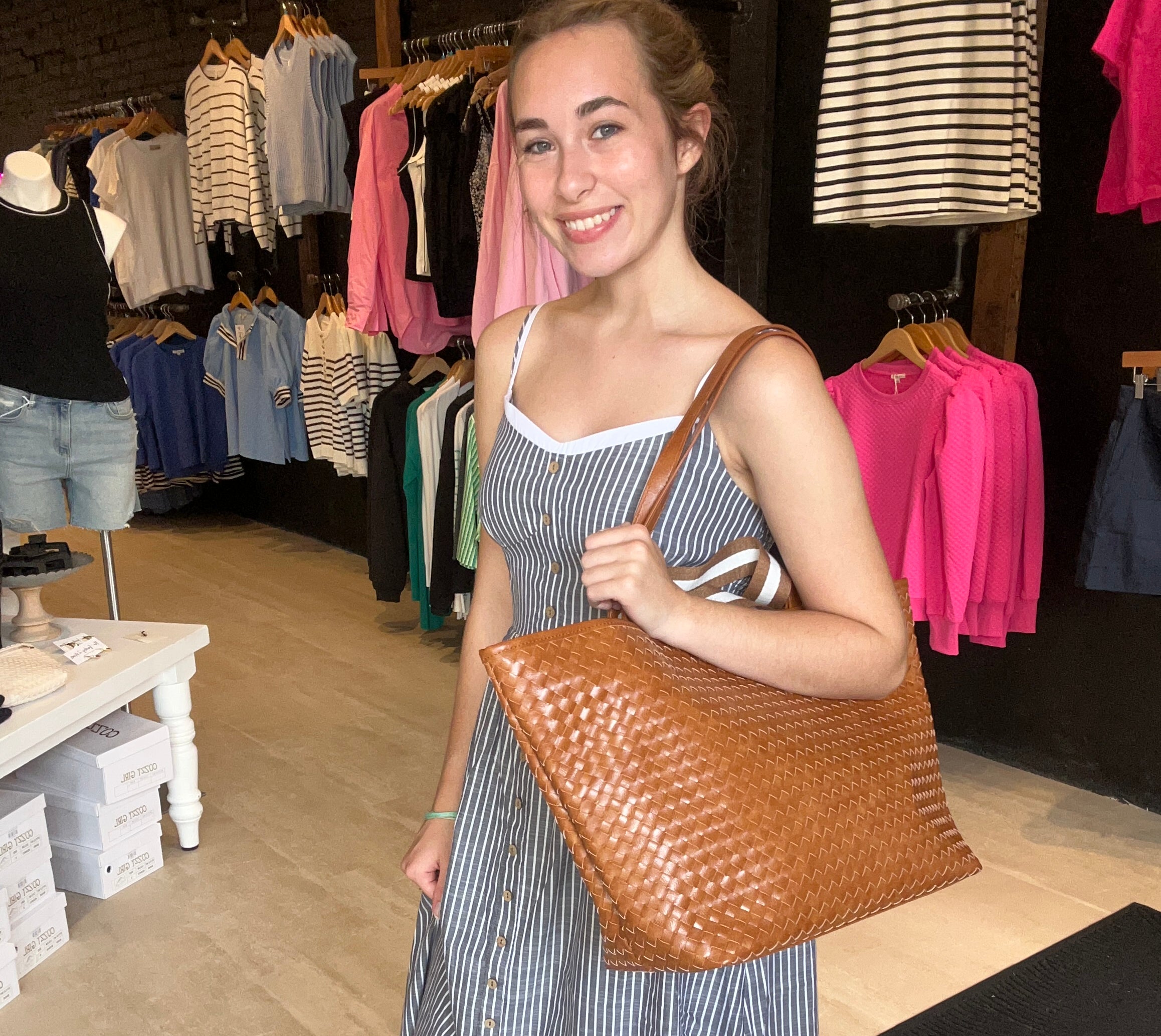 Laila Button Down Midi Dress-Dresses-Blu Pepper-The Funky Zebra Ames, Women's Fashion Boutique in Ames, Iowa