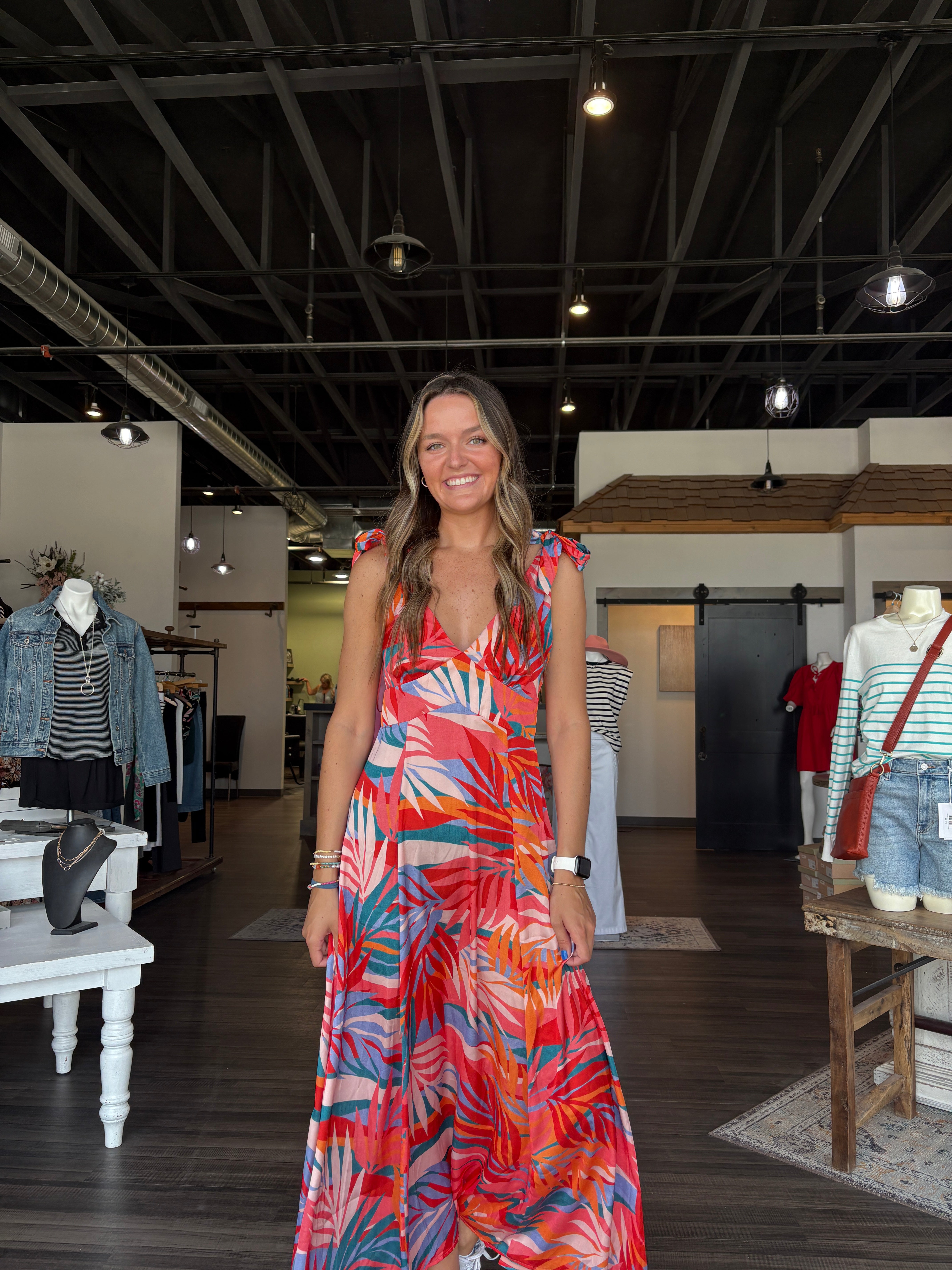 Tropical Breeze Maxi-Dresses-The Funky Zebra Ames-The Funky Zebra Ames, Women's Fashion Boutique in Ames, Iowa