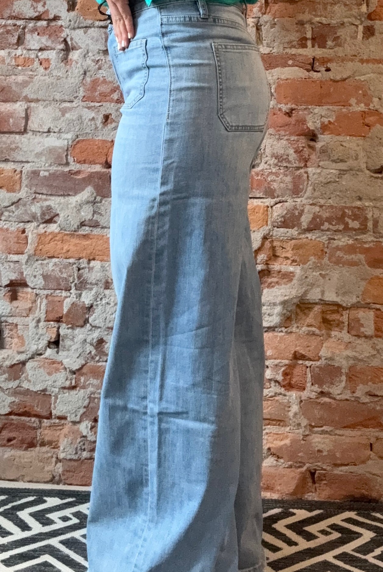 Lydia High Rise Wide Let Patch Pocket Jeans-Mica-The Funky Zebra Ames, Women's Fashion Boutique in Ames, Iowa