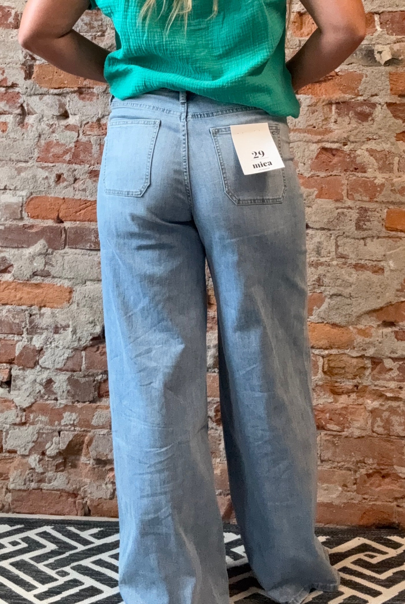 Lydia High Rise Wide Let Patch Pocket Jeans-Mica-The Funky Zebra Ames, Women's Fashion Boutique in Ames, Iowa