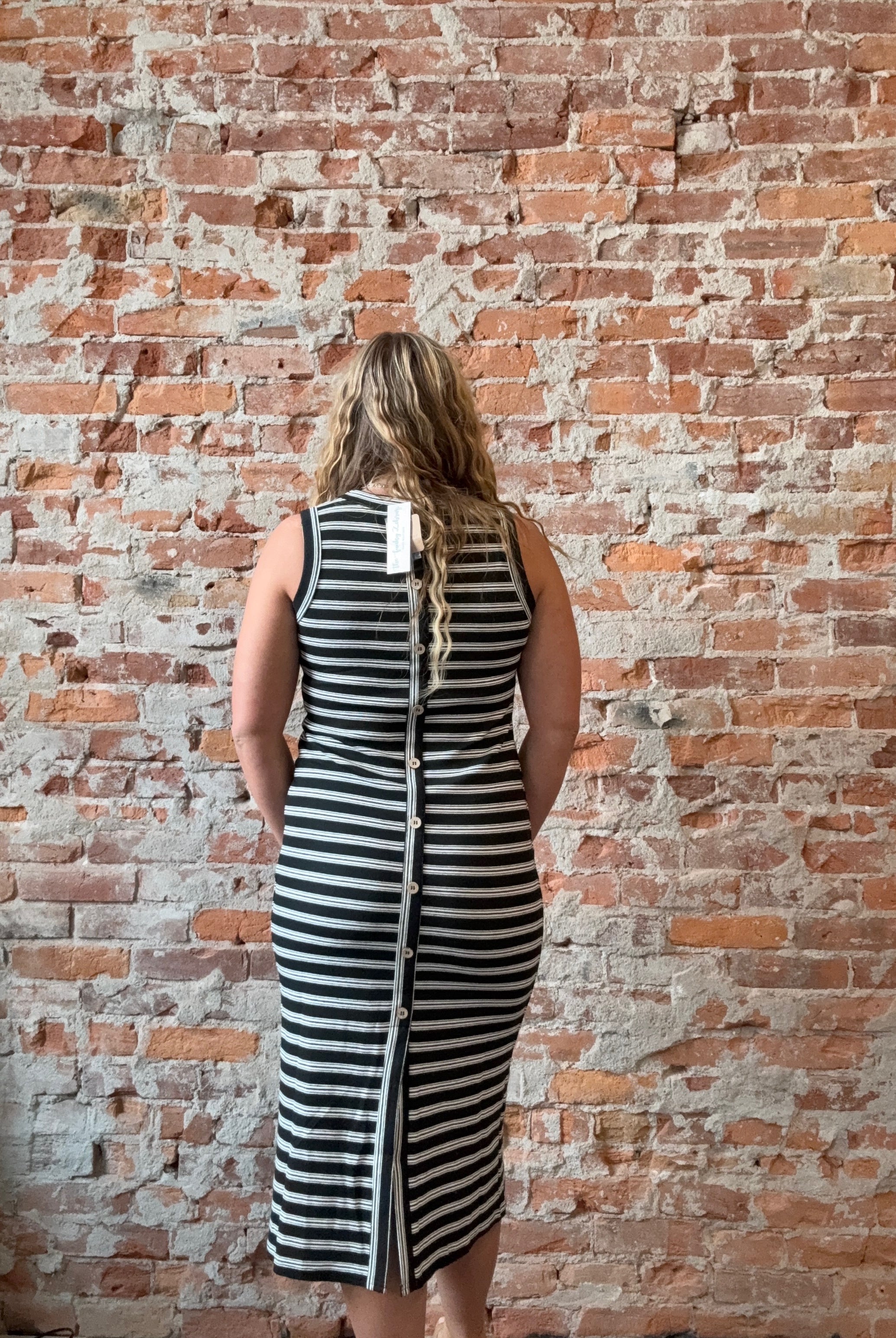 Belinda Black and White Tank Dress-apparel-Blu Pepper-The Funky Zebra Ames, Women's Fashion Boutique in Ames, Iowa