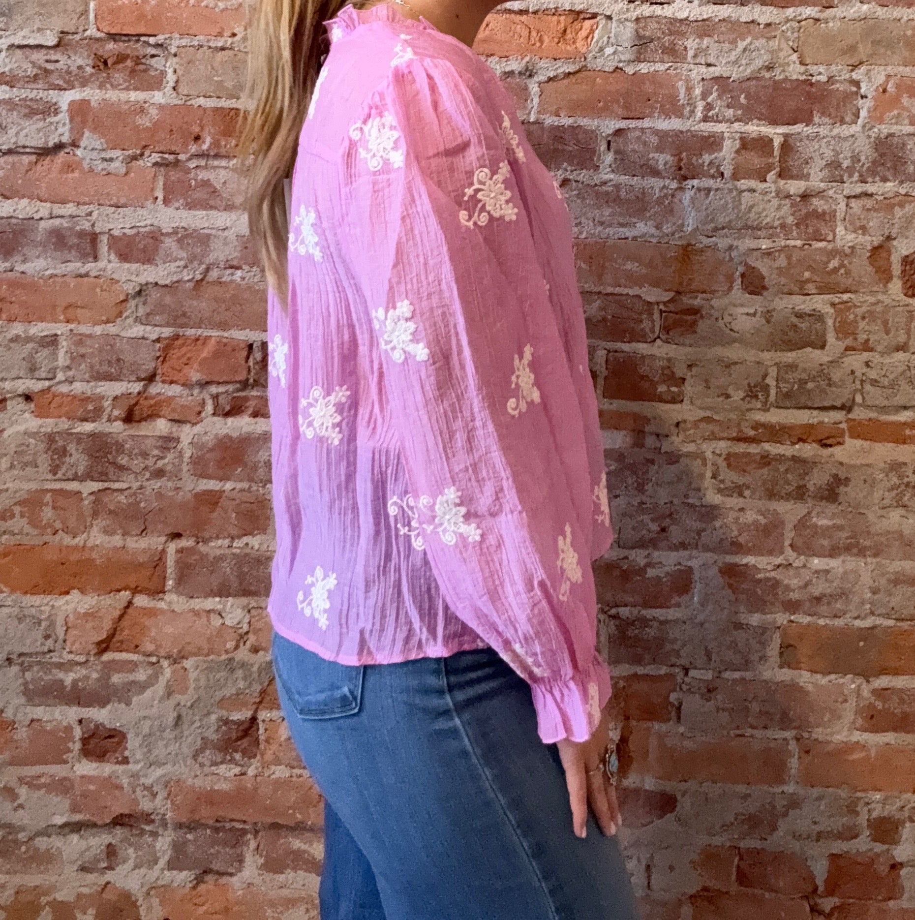 Nellie Pink Knit Long Sleeve Top-Long Sleeves-Molly Bracken-The Funky Zebra Ames, Women's Fashion Boutique in Ames, Iowa