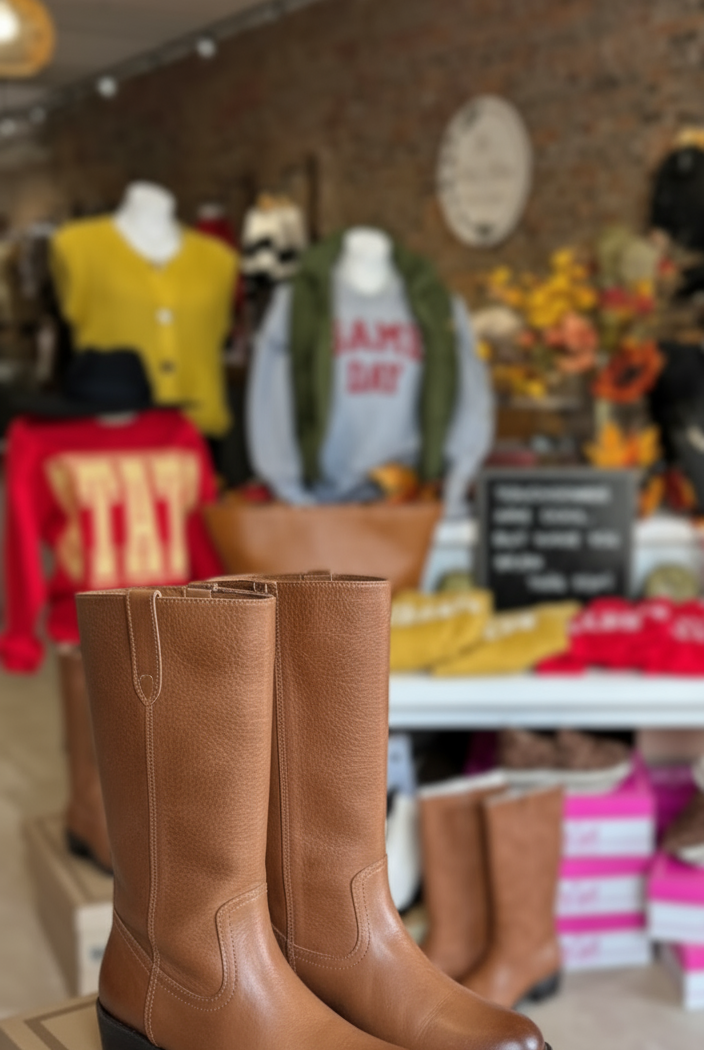 Duston Tall Camel Boot-The Funky Zebra Ames-The Funky Zebra Ames, Women's Fashion Boutique in Ames, Iowa