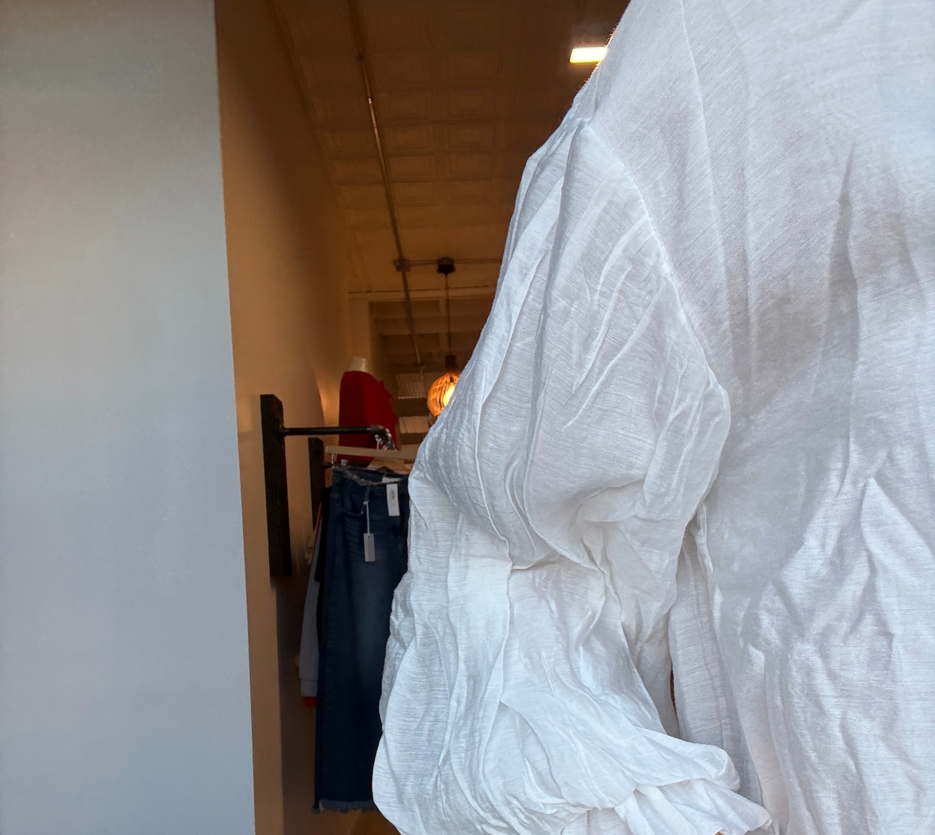 Shiloh White Puff Sleeve Top-Short Sleeves-fate-The Funky Zebra Ames, Women's Fashion Boutique in Ames, Iowa