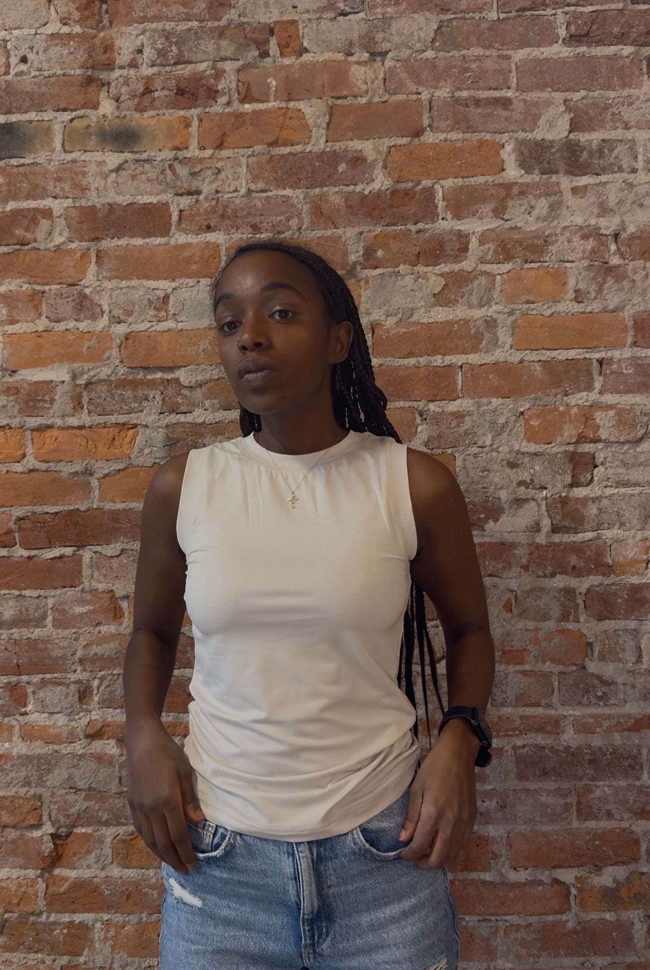 Varsity Fitted Tank-Tank Tops-Storm Creek-The Funky Zebra Ames, Women's Fashion Boutique in Ames, Iowa