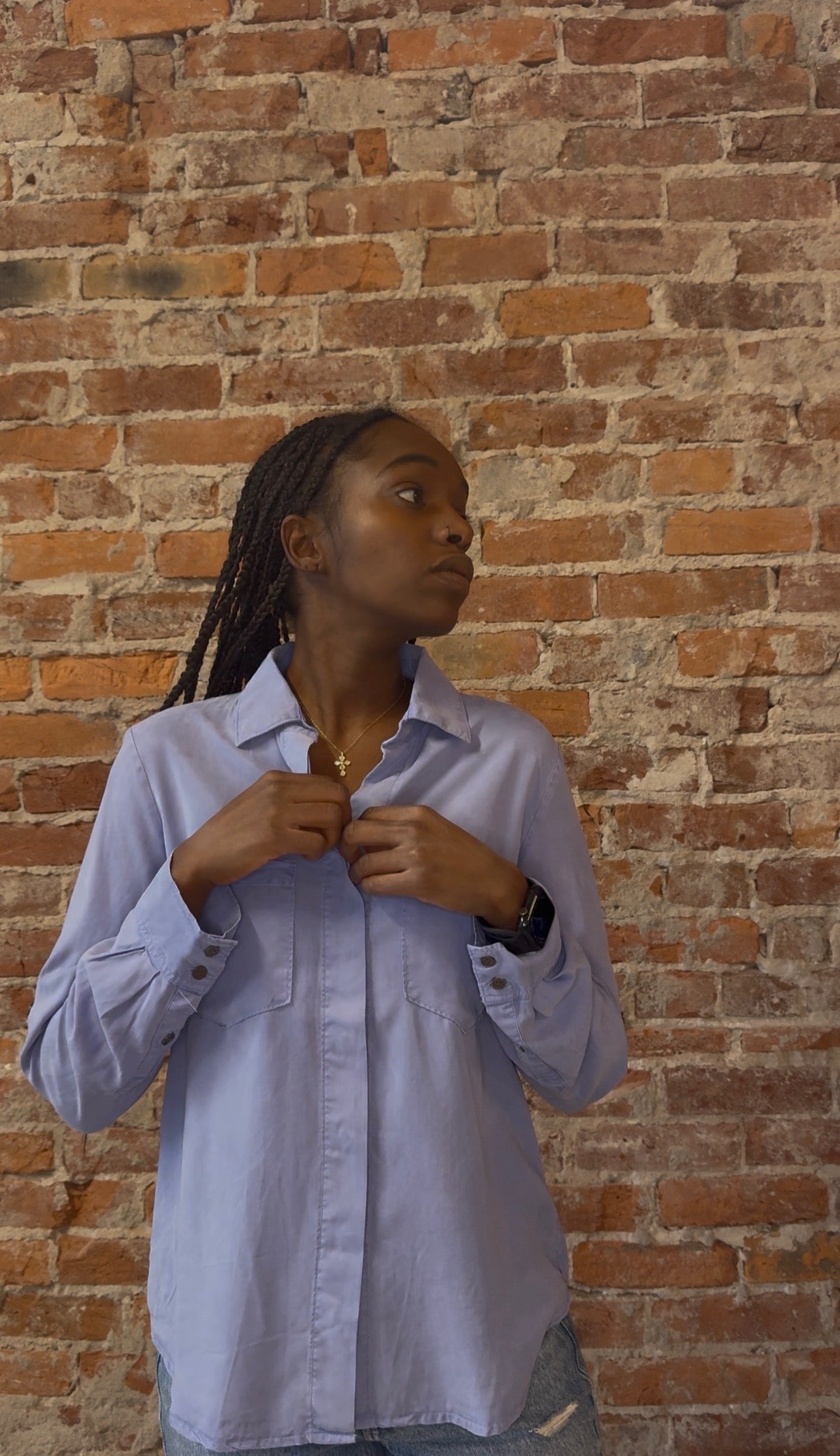 Sarah Cuffed Sleeve Shirt-Long Sleeves-Be Cool-The Funky Zebra Ames, Women's Fashion Boutique in Ames, Iowa