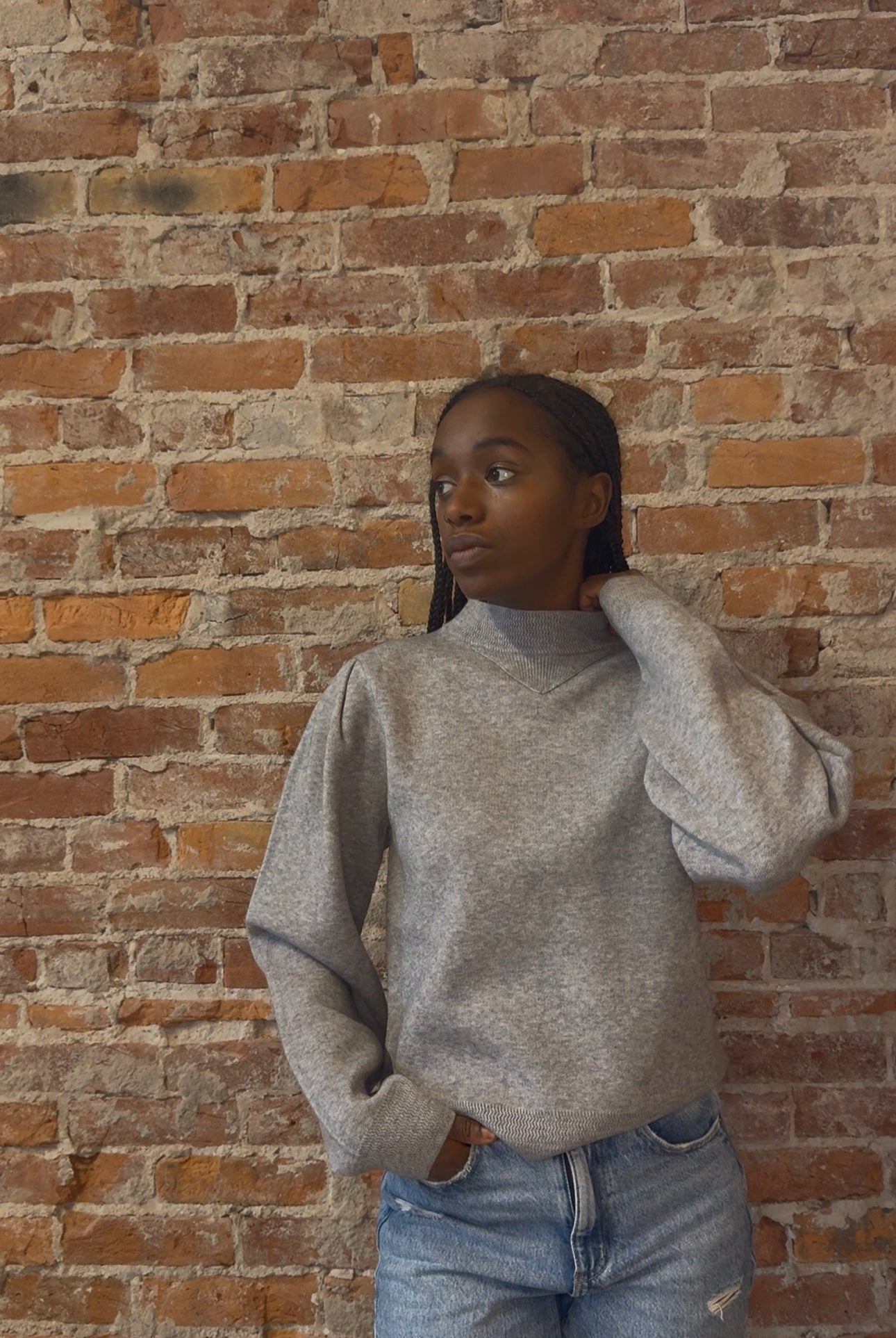 Andie Puff Sleeve Sweater-Sweaters-&MERCI-The Funky Zebra Ames, Women's Fashion Boutique in Ames, Iowa