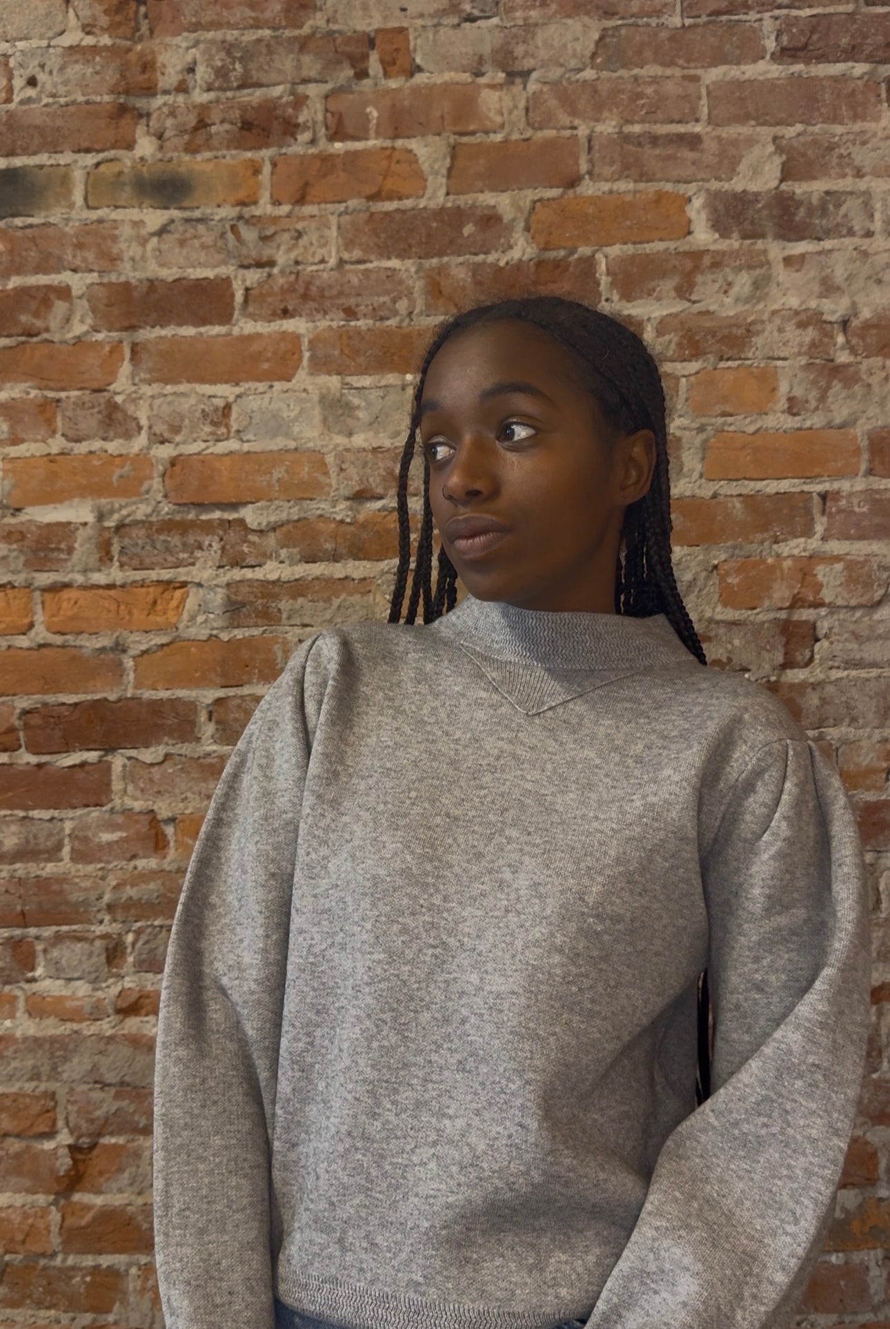 Andie Puff Sleeve Sweater-Sweaters-&MERCI-The Funky Zebra Ames, Women's Fashion Boutique in Ames, Iowa