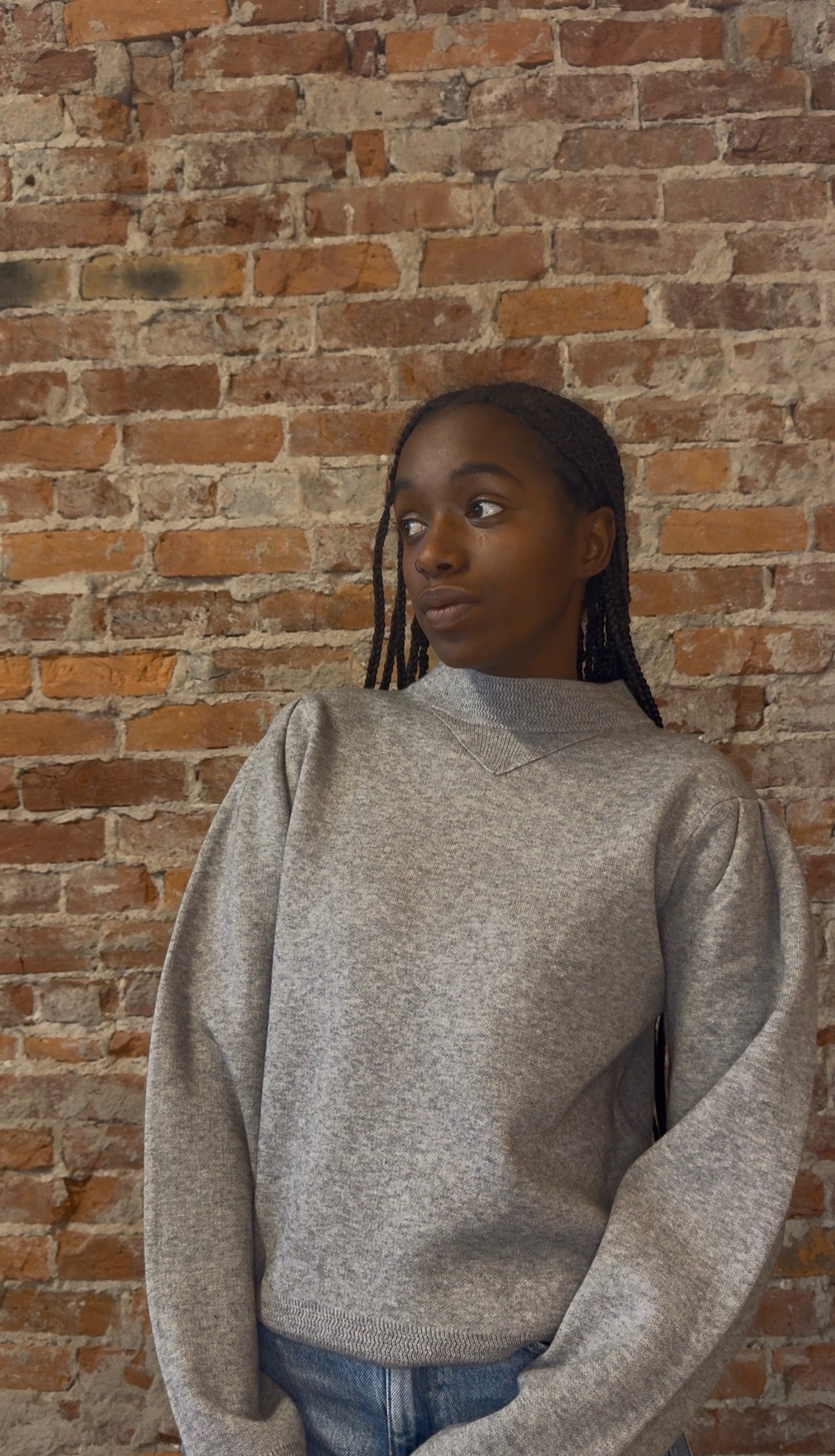 Andie Puff Sleeve Sweater-Sweaters-&MERCI-The Funky Zebra Ames, Women's Fashion Boutique in Ames, Iowa