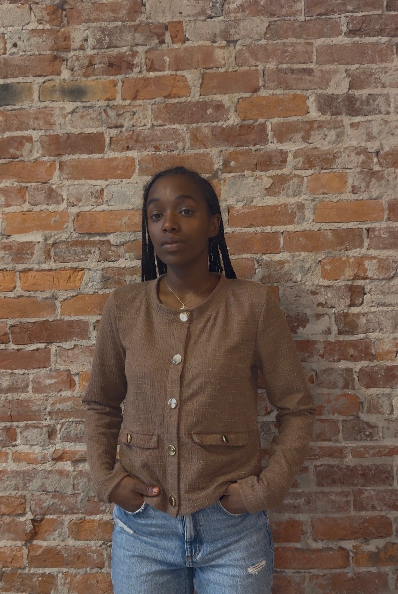 Aurora Long Sleeve Button Cardigan-Cardigans-The Funky Zebra Ames-The Funky Zebra Ames, Women's Fashion Boutique in Ames, Iowa