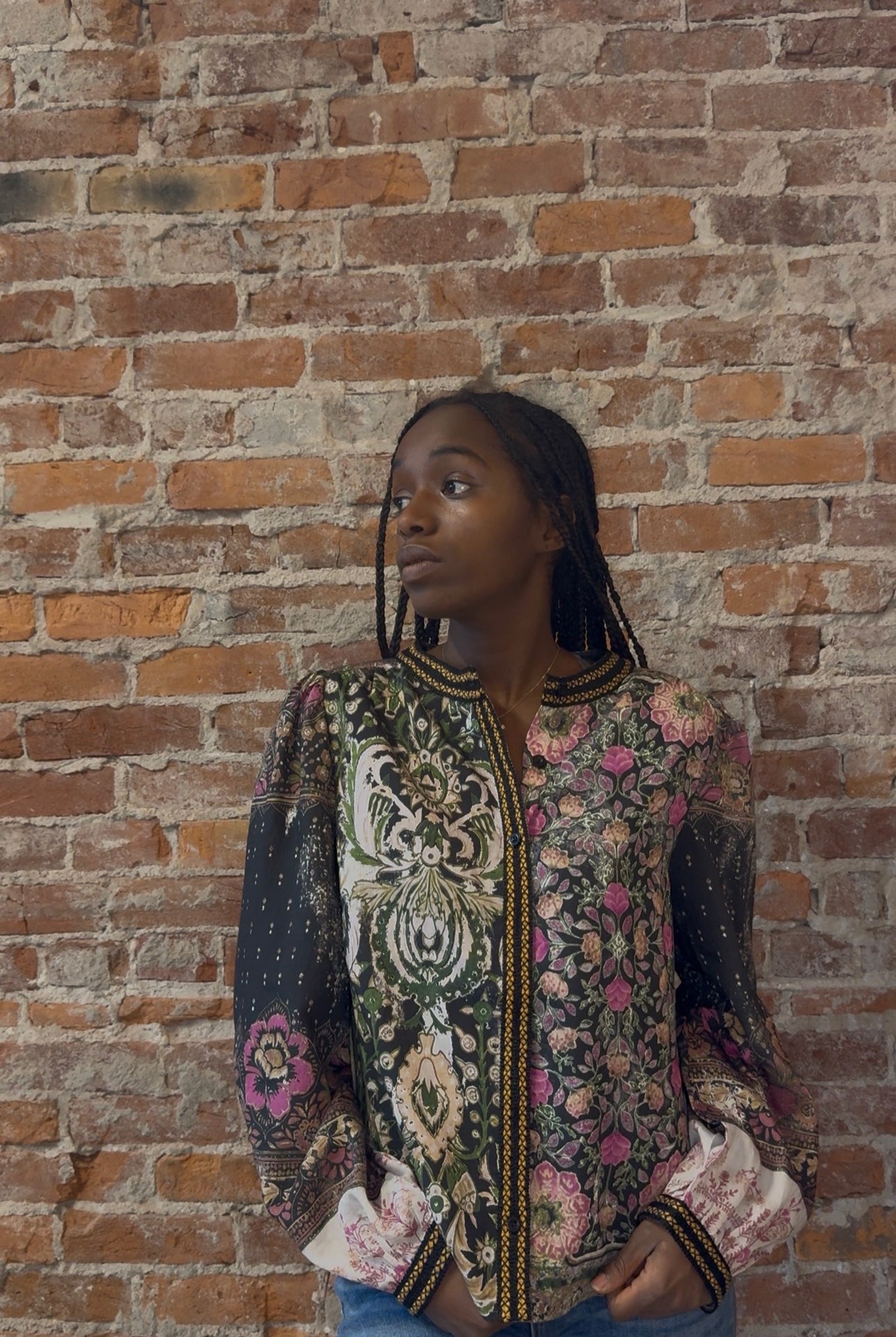 PATCHWORK CROCHET TOP-Long Sleeves-&MERCI-The Funky Zebra Ames, Women's Fashion Boutique in Ames, Iowa