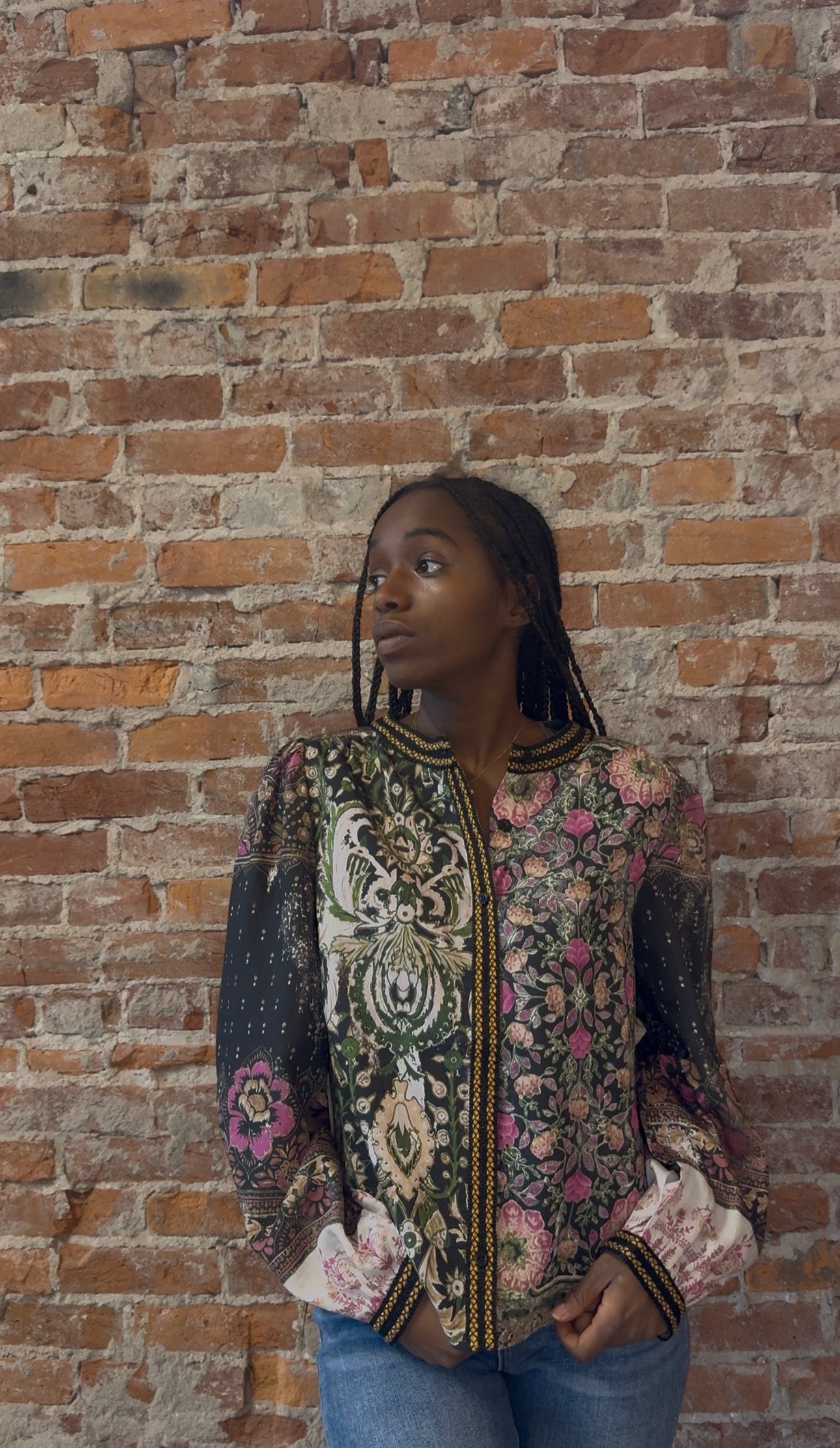 PATCHWORK CROCHET TOP-Long Sleeves-&MERCI-The Funky Zebra Ames, Women's Fashion Boutique in Ames, Iowa