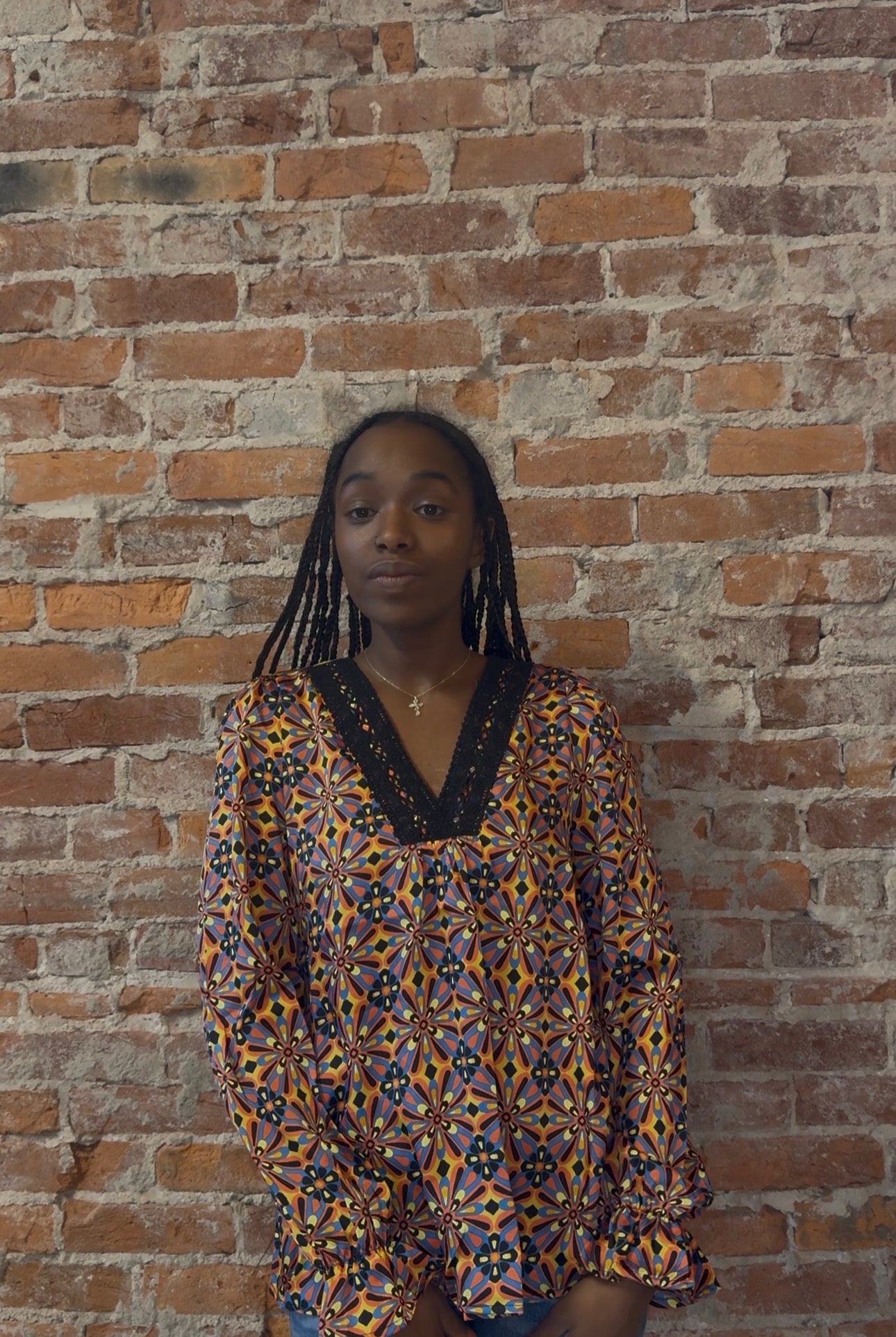 Lucy Lace Trim Blouse-Long Sleeves-The Funky Zebra Ames-The Funky Zebra Ames, Women's Fashion Boutique in Ames, Iowa