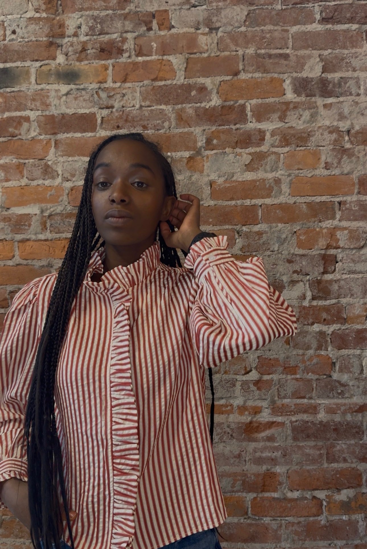 Natalia Button-Down-Long Sleeves-&MERCI-The Funky Zebra Ames, Women's Fashion Boutique in Ames, Iowa