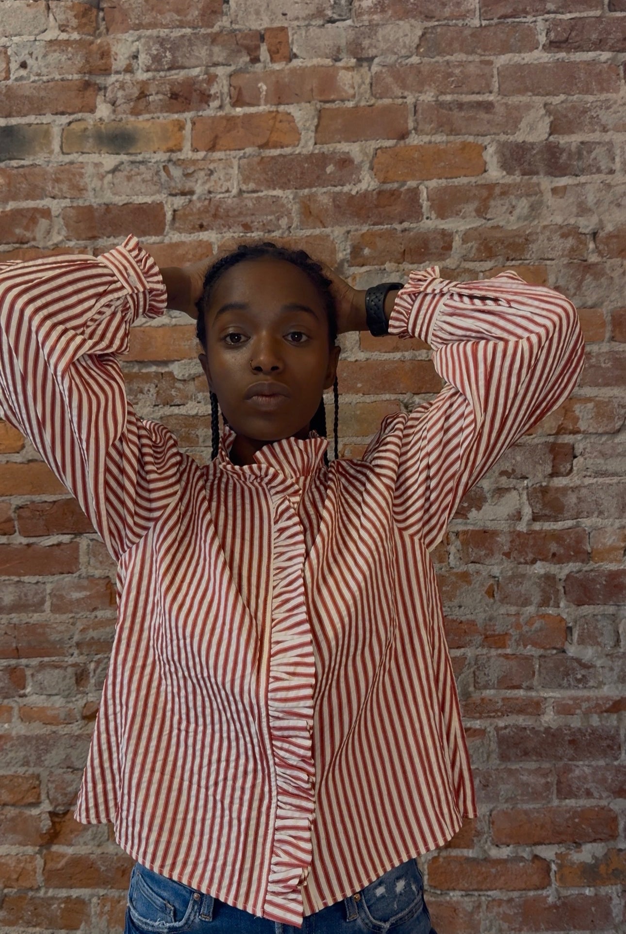 Natalia Button-Down-Long Sleeves-&MERCI-The Funky Zebra Ames, Women's Fashion Boutique in Ames, Iowa