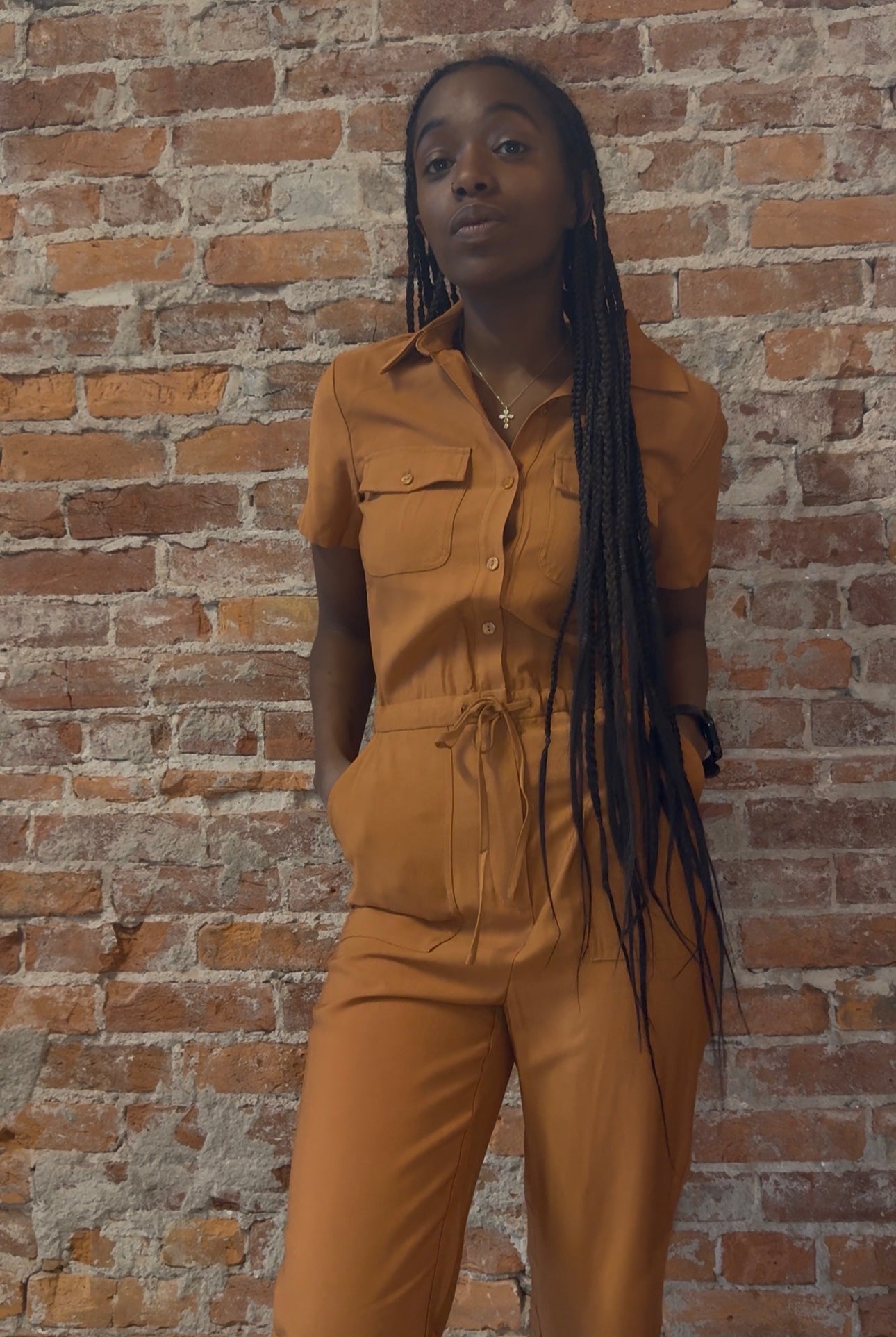 Frisco Utility Jumpsuit-Jumpsuits-Skies Are Blue-The Funky Zebra Ames, Women's Fashion Boutique in Ames, Iowa