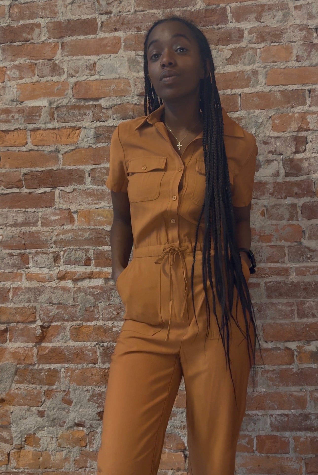 Frisco Utility Jumpsuit-Jumpsuits-Skies Are Blue-The Funky Zebra Ames, Women's Fashion Boutique in Ames, Iowa