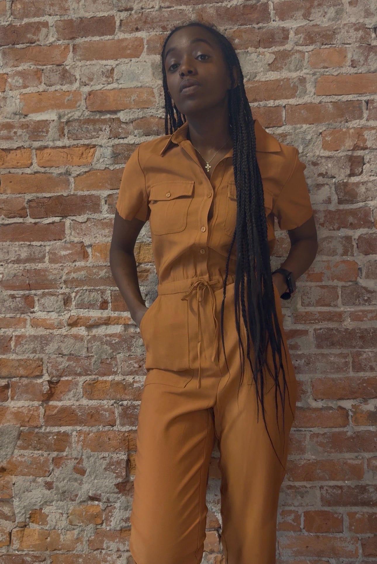 Frisco Utility Jumpsuit-Jumpsuits-Skies Are Blue-The Funky Zebra Ames, Women's Fashion Boutique in Ames, Iowa