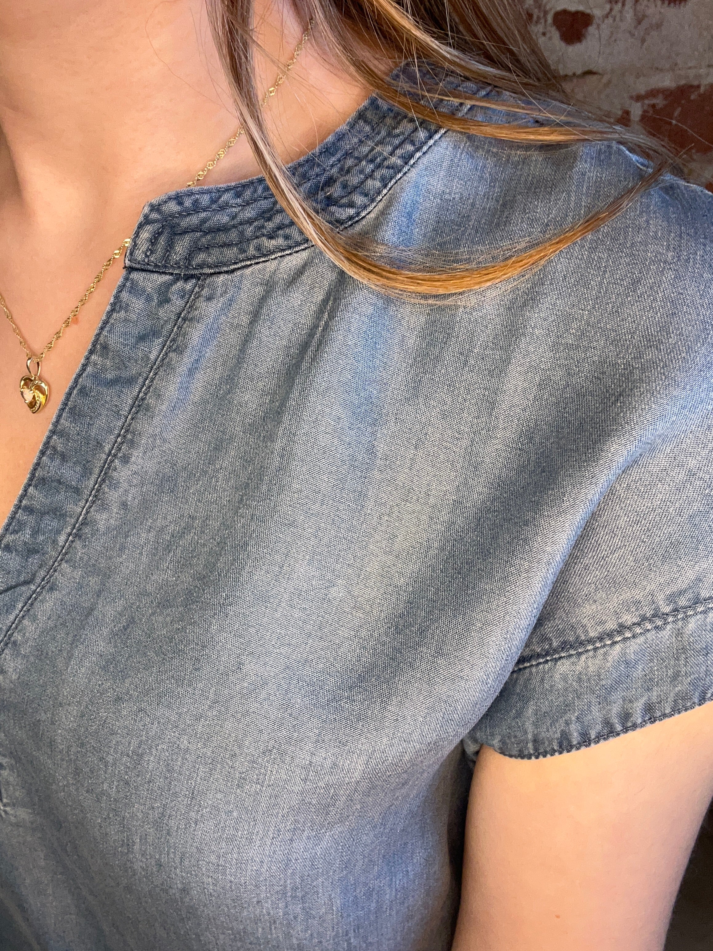 Gabrielle Top-Short Sleeves-Blu Pepper-The Funky Zebra Ames, Women's Fashion Boutique in Ames, Iowa