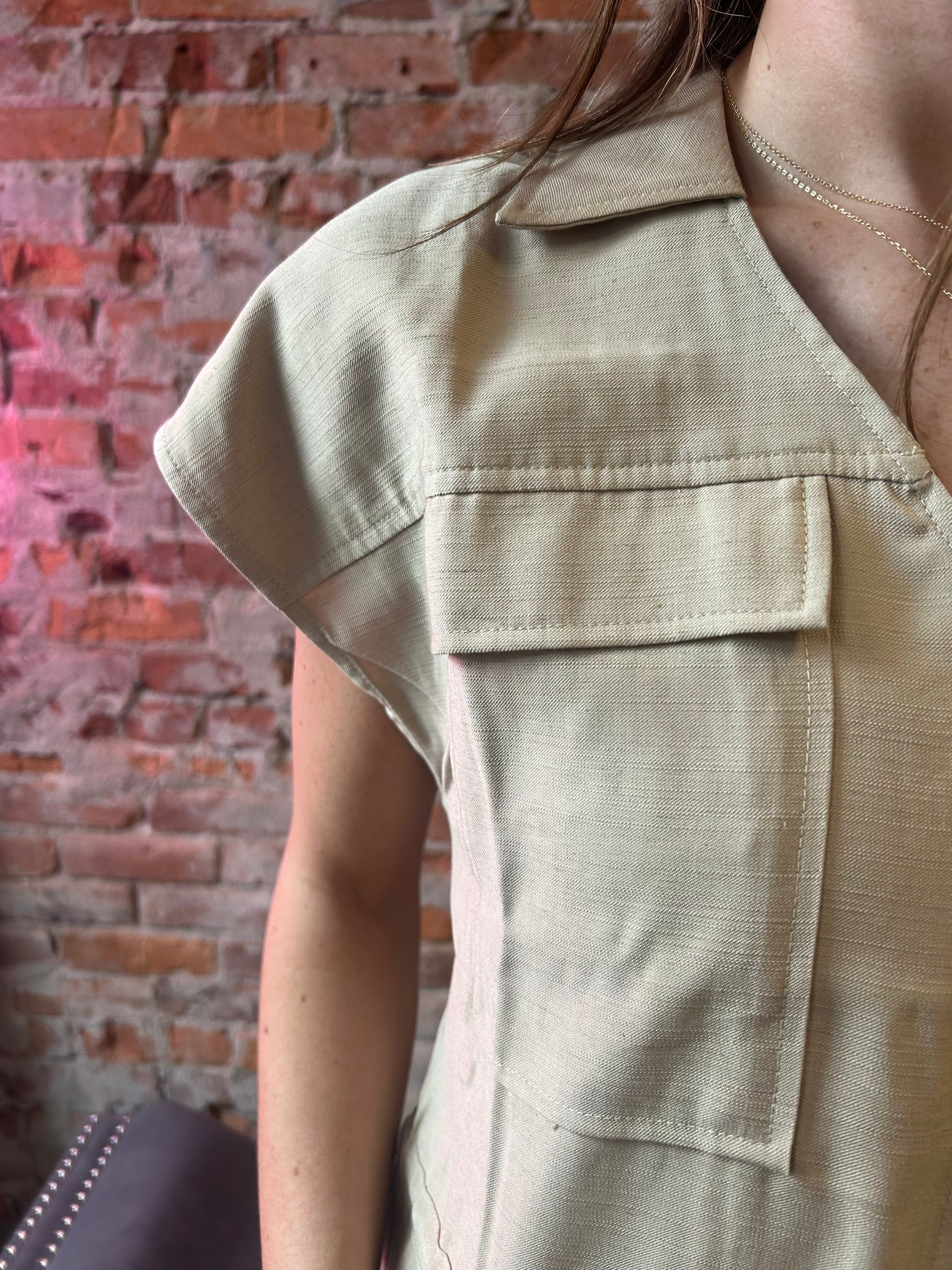 Ulma Utility Vest-Vests-Doe and Rae-The Funky Zebra Ames, Women's Fashion Boutique in Ames, Iowa