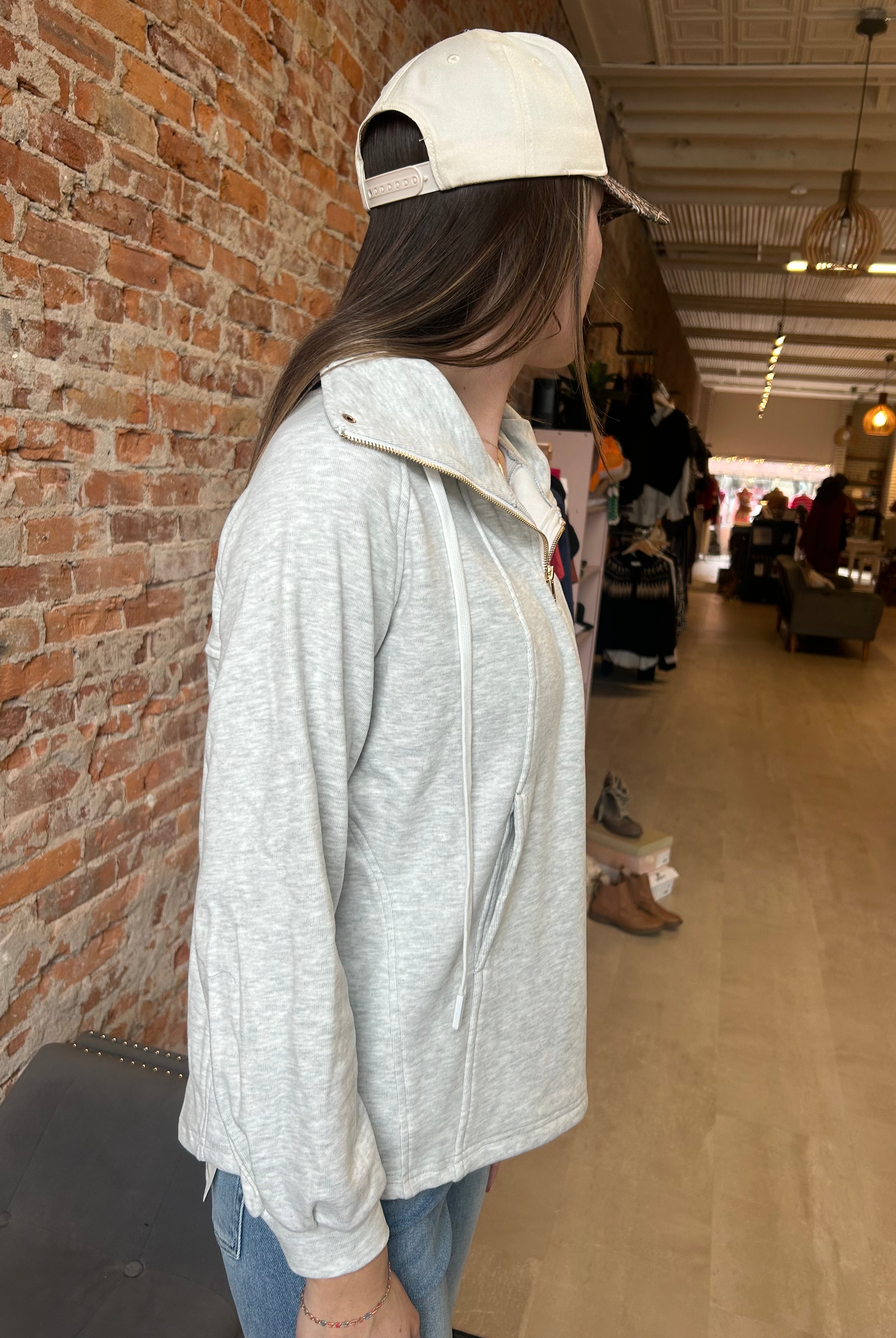 Daphne Funnel Neck Sweatshirt-apparel-Cozy Co-The Funky Zebra Ames, Women's Fashion Boutique in Ames, Iowa