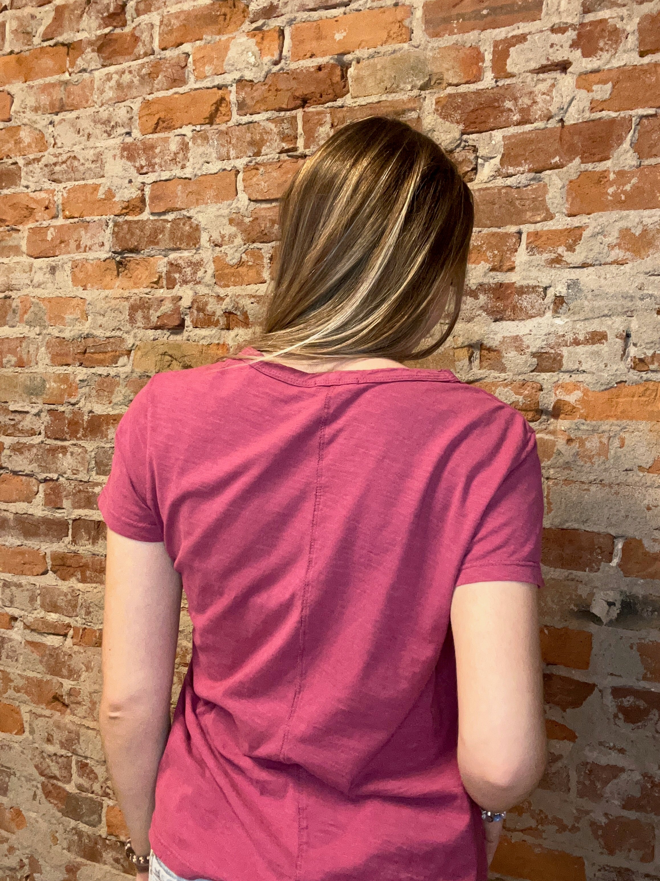 Elly Cotton Slub Tee-Short Sleeves-Be Cool-The Funky Zebra Ames, Women's Fashion Boutique in Ames, Iowa