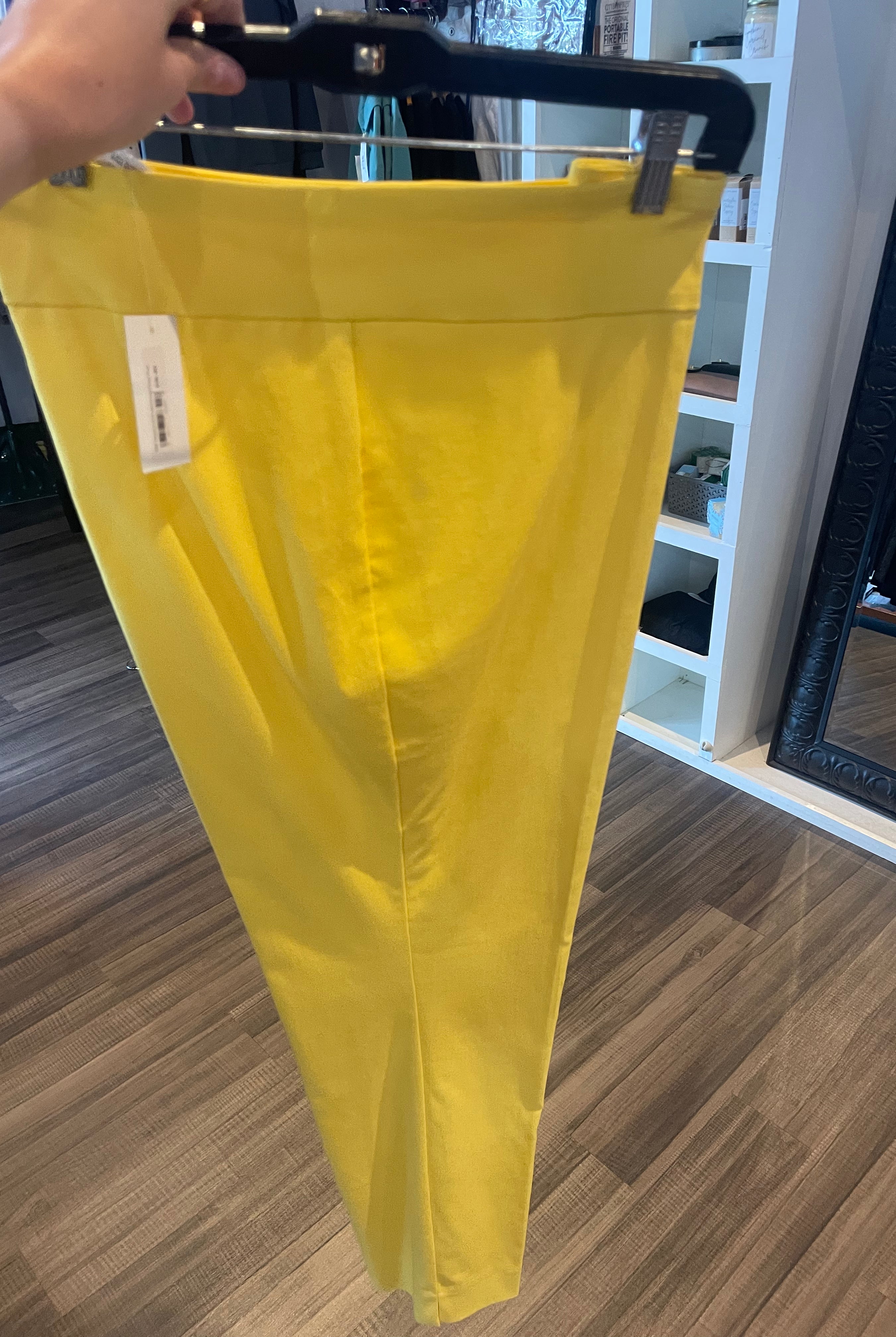 MN Mustard Drawstring Crop Pant-Pants-The Funky Zebra Ames-The Funky Zebra Ames, Women's Fashion Boutique in Ames, Iowa