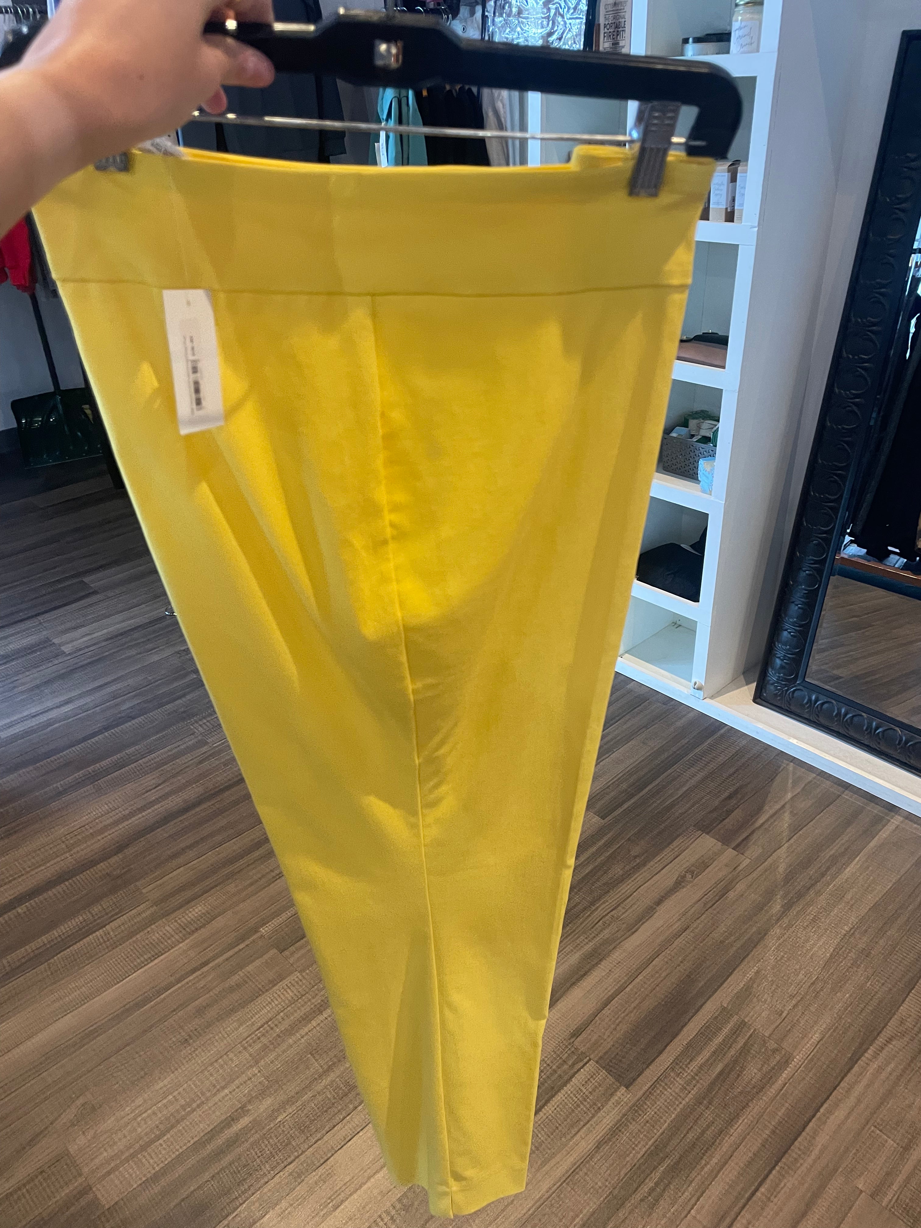 MN Mustard Drawstring Crop Pant-Pants-The Funky Zebra Ames-The Funky Zebra Ames, Women's Fashion Boutique in Ames, Iowa