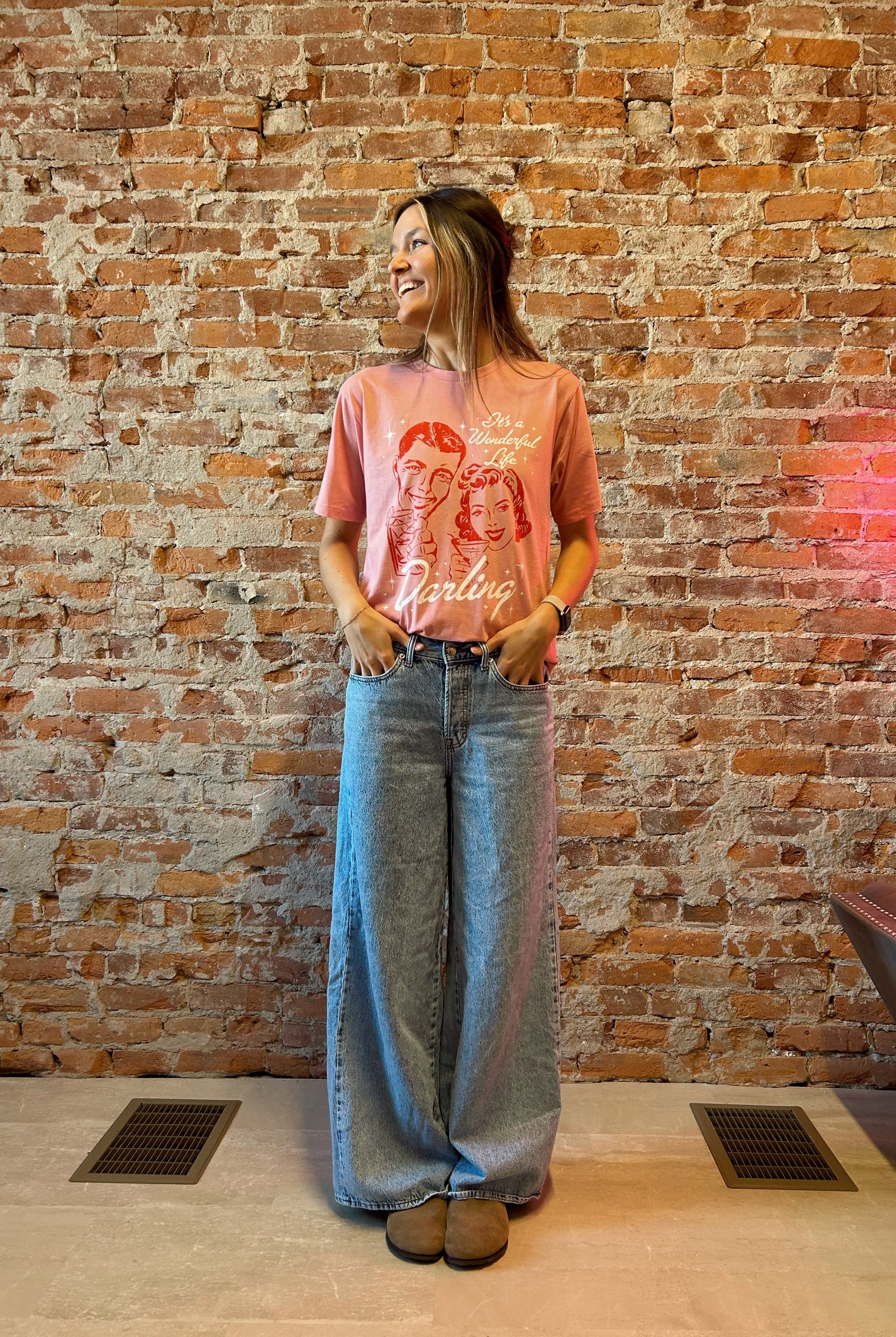 It's A Wonderful Life Darling Tee-Graphic Tee's-Southern Fried-The Funky Zebra Ames, Women's Fashion Boutique in Ames, Iowa