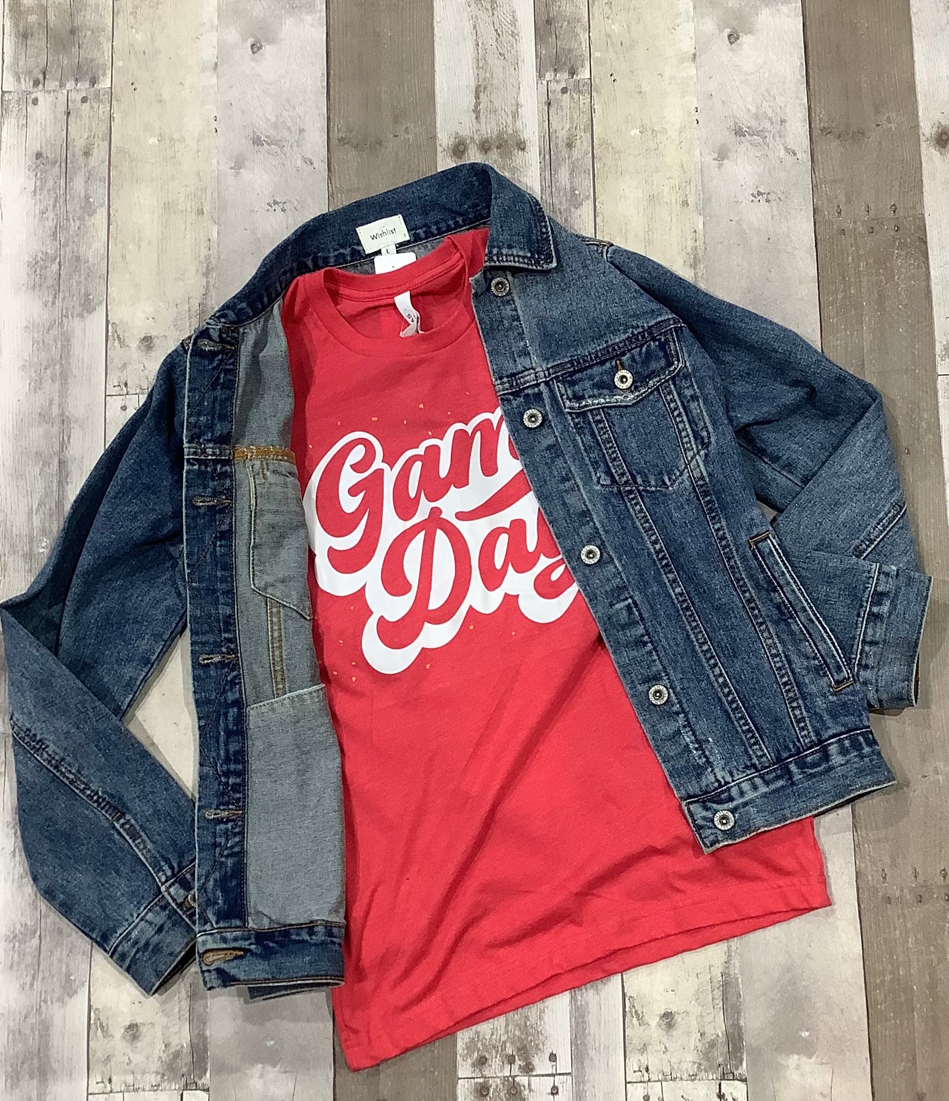 MN Medium wash denim jacket-Jackets-The Funky Zebra Ames-The Funky Zebra Ames, Women's Fashion Boutique in Ames, Iowa