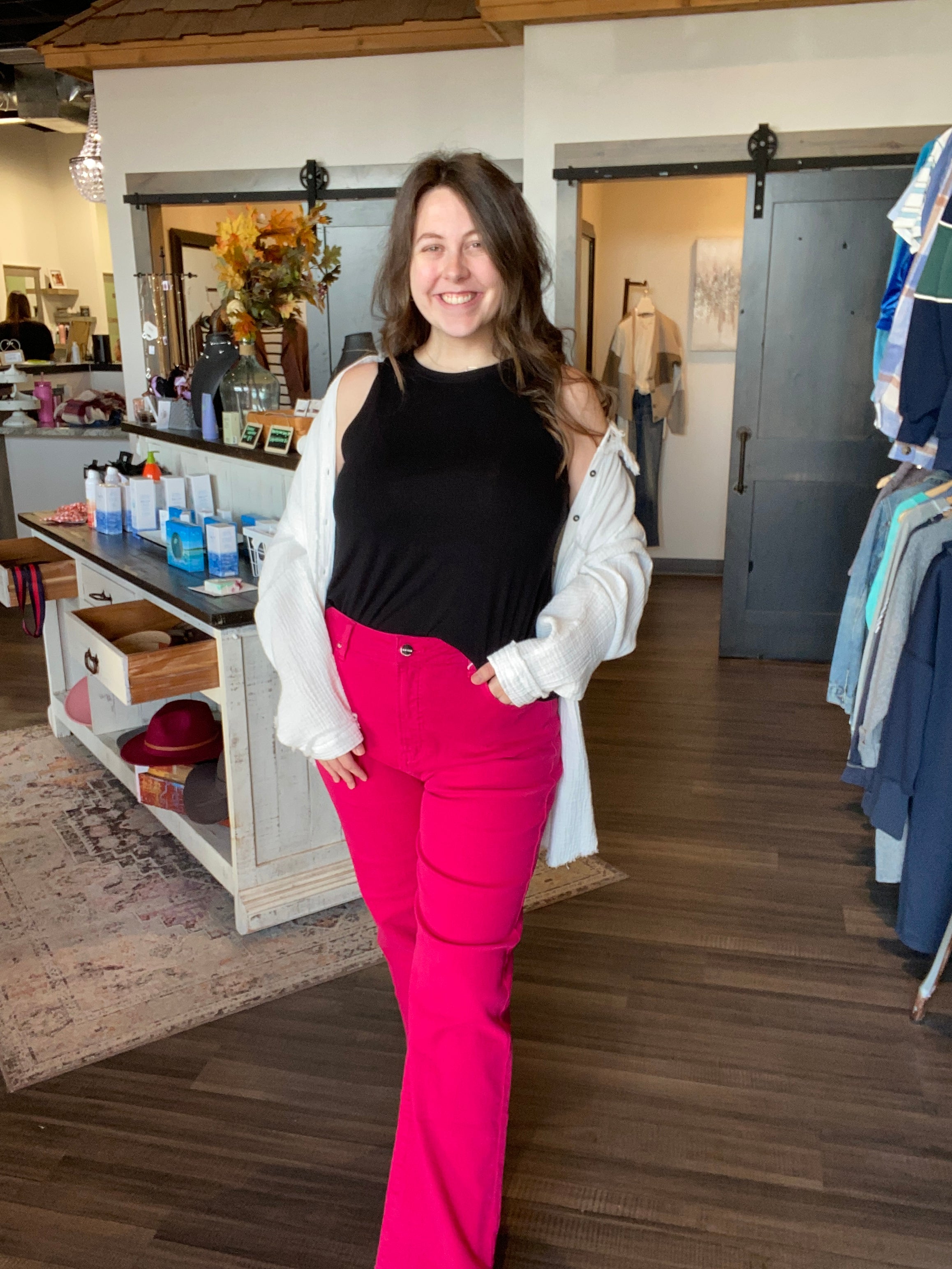 Risen Fuchsia Pant-The Funky Zebra Ames-The Funky Zebra Ames, Women's Fashion Boutique in Ames, Iowa