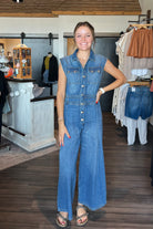 Darla Denim Jumpsuit-2 washes-Jumpsuits-Bluivy-The Funky Zebra Ames, Women's Fashion Boutique in Ames, Iowa