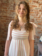 Ellen Tie Strap Midi Dress-Dresses-Blu Pepper-The Funky Zebra Ames, Women's Fashion Boutique in Ames, Iowa