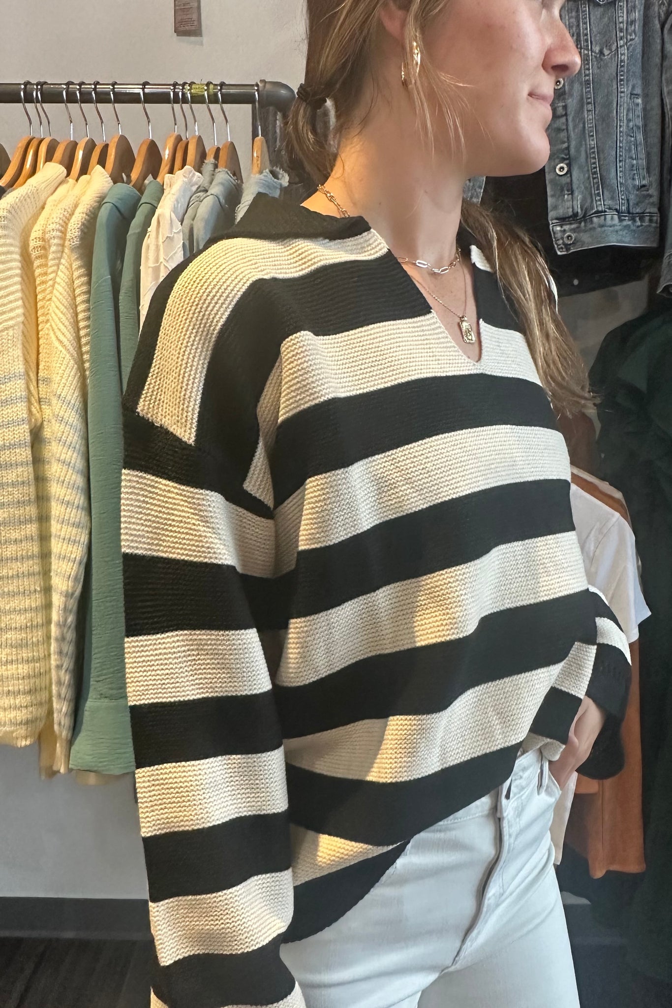 Danielle Striped Pullover