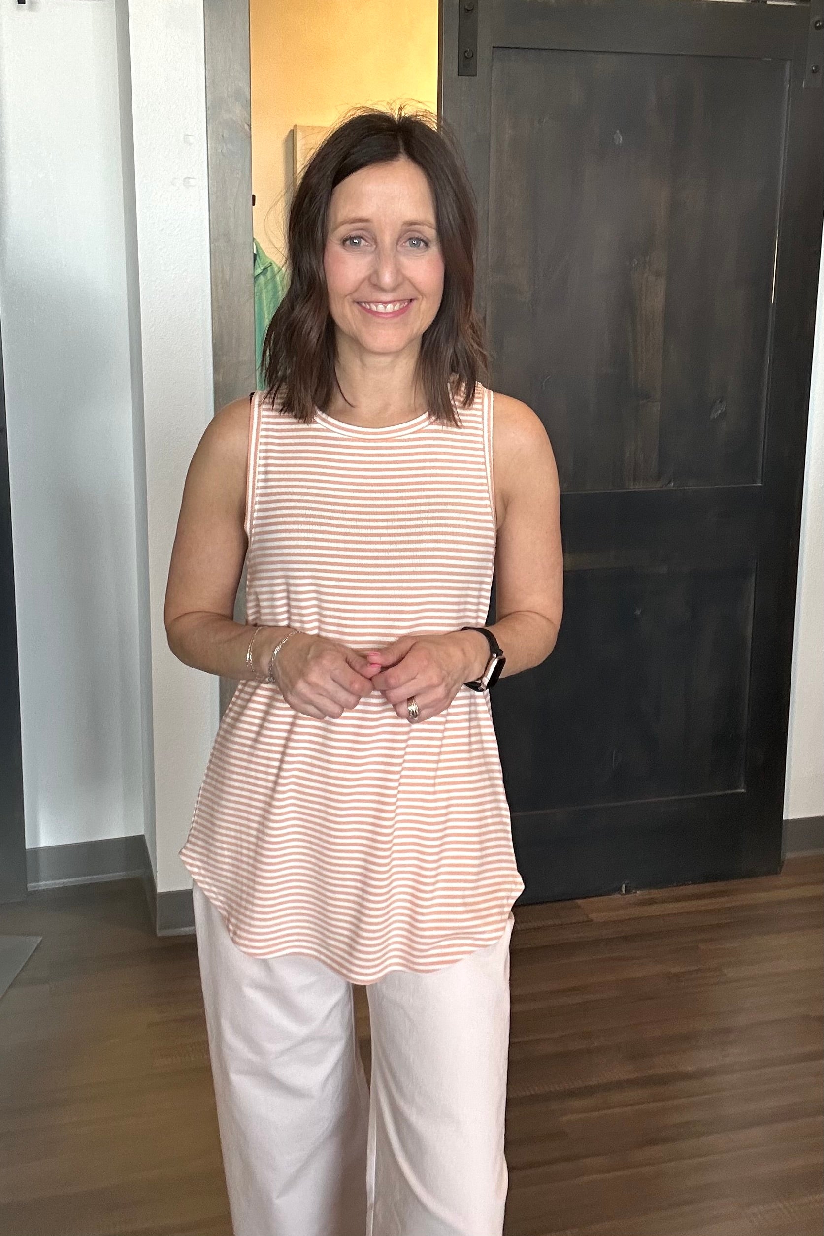 Sheri Striped Tank-Tank Tops-The Funky Zebra Ames-The Funky Zebra Ames, Women's Fashion Boutique in Ames, Iowa