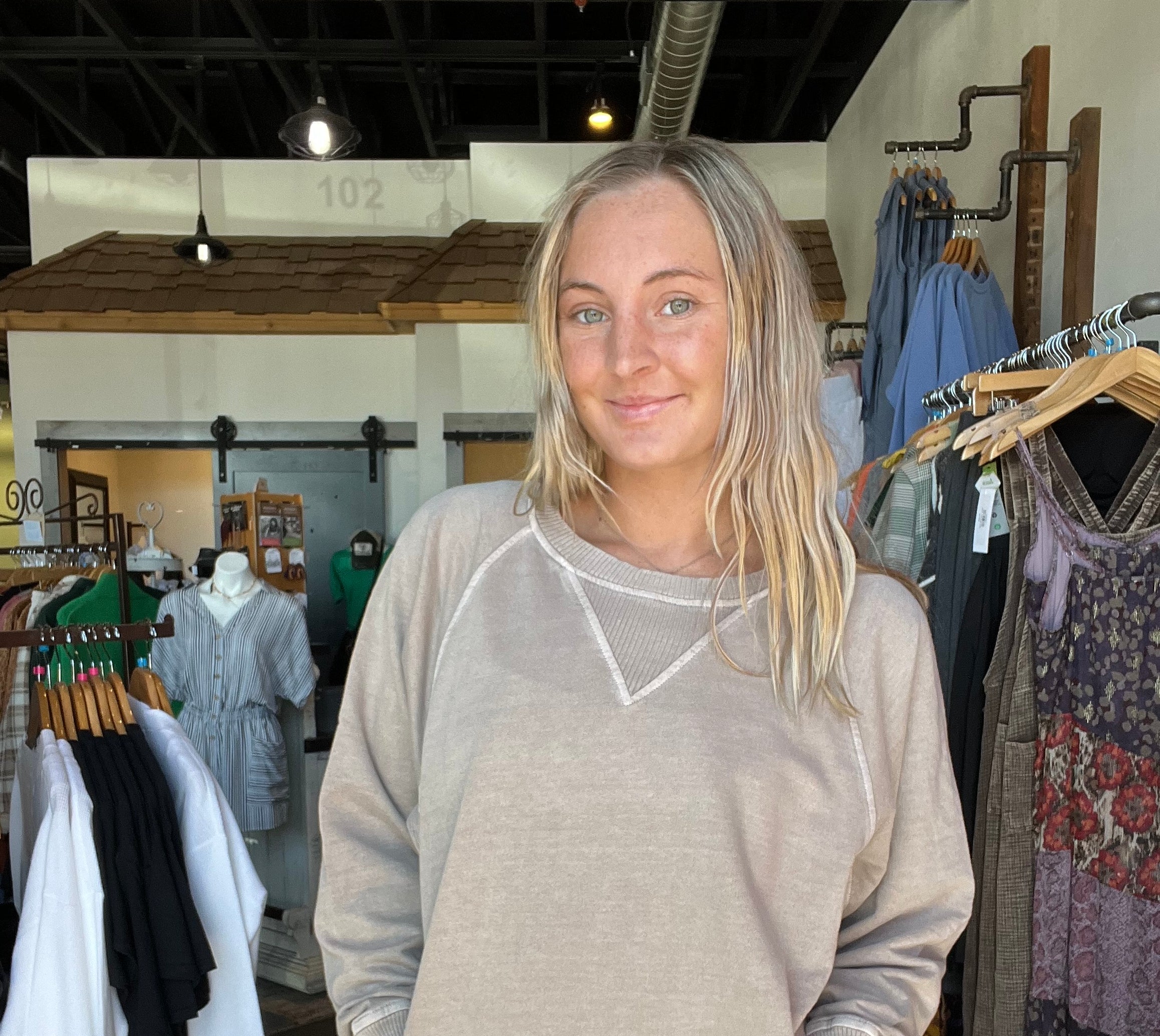 Molly Mocha Sweatshirt-Sweatshirt-Zenana-The Funky Zebra Ames, Women's Fashion Boutique in Ames, Iowa