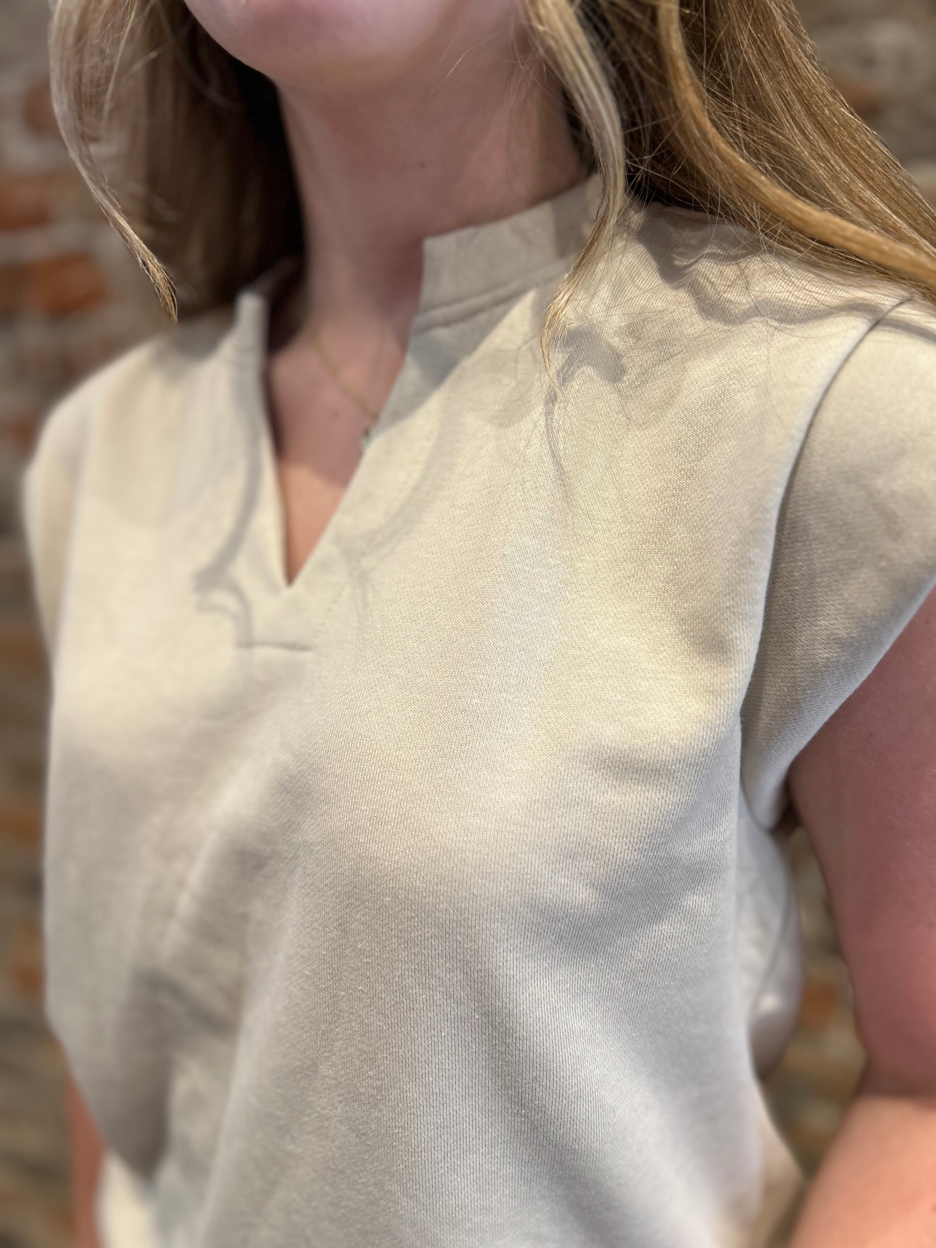 Anne Cap Sleeve Sweatshirt-apparel-Staccato-The Funky Zebra Ames, Women's Fashion Boutique in Ames, Iowa