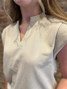 Anne Cap Sleeve Sweatshirt-apparel-Staccato-The Funky Zebra Ames, Women's Fashion Boutique in Ames, Iowa