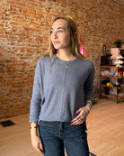 Marlys Round Neck Pullover-Long Sleeves-Be Cool-The Funky Zebra Ames, Women's Fashion Boutique in Ames, Iowa