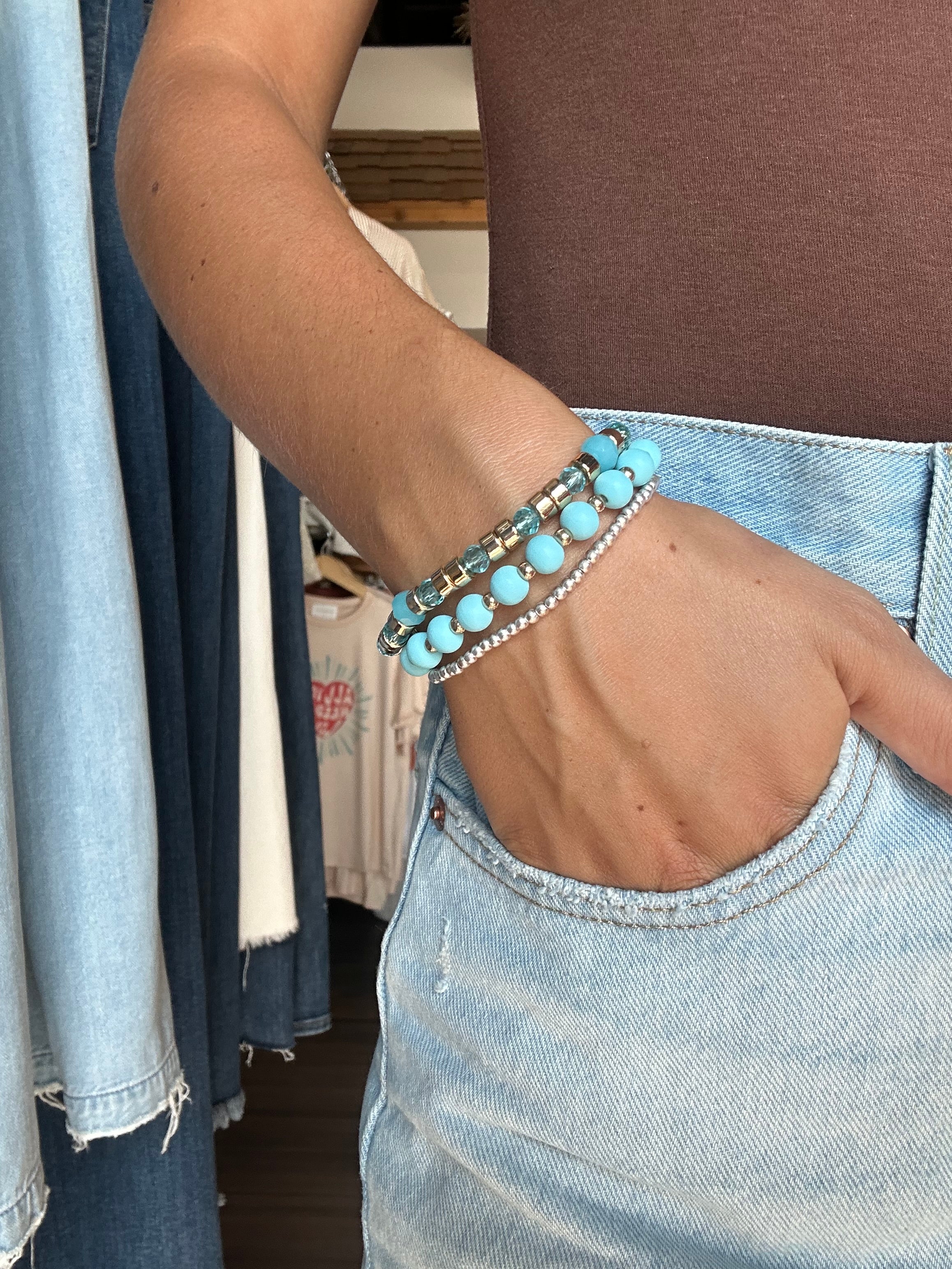 $2.99 Beaded Bracelet-Accessories-The Funky Zebra Ames-The Funky Zebra Ames, Women's Fashion Boutique in Ames, Iowa