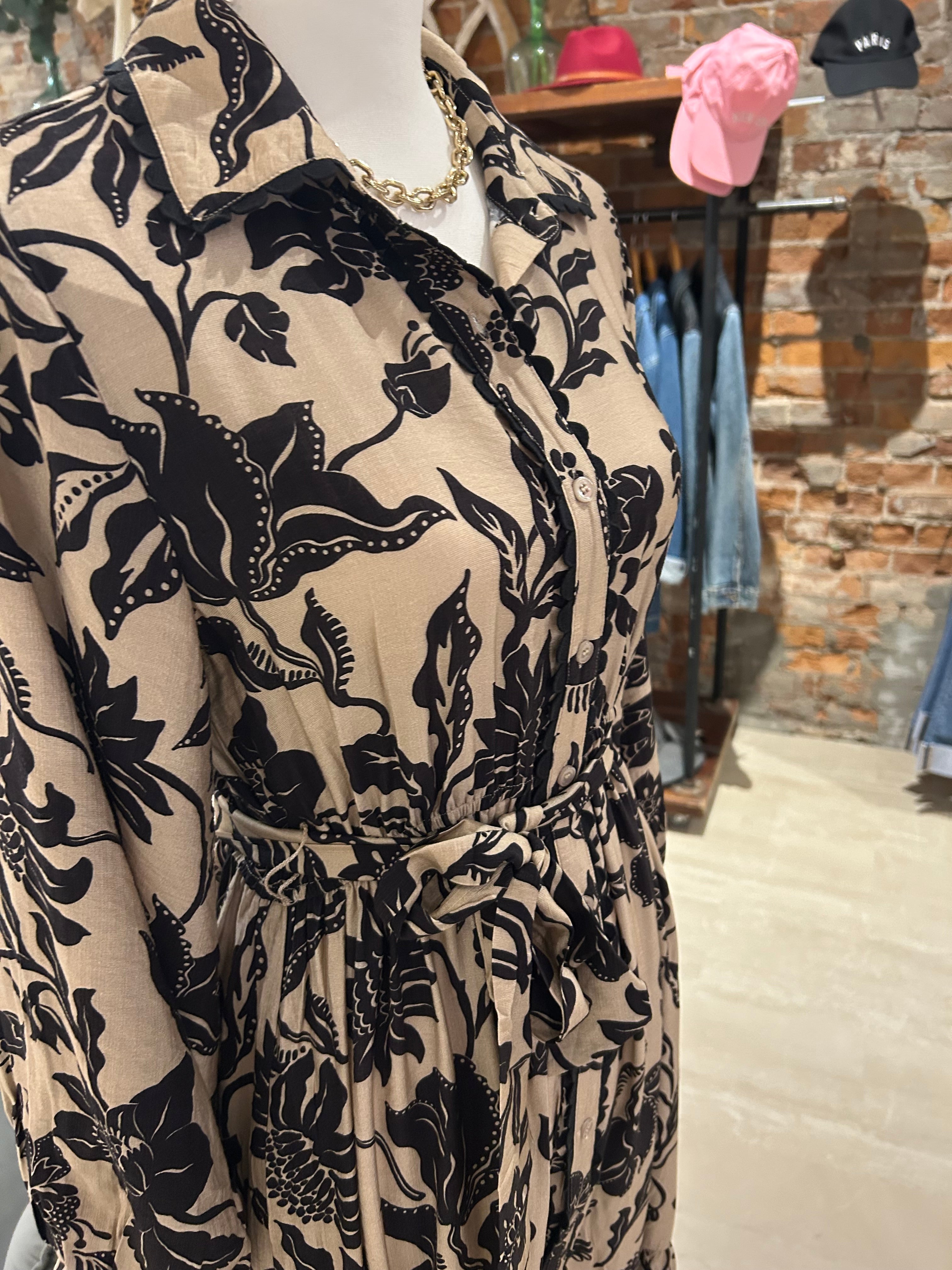 Dallas Oatmeal Dress-Dresses-Jodifl-The Funky Zebra Ames, Women's Fashion Boutique in Ames, Iowa